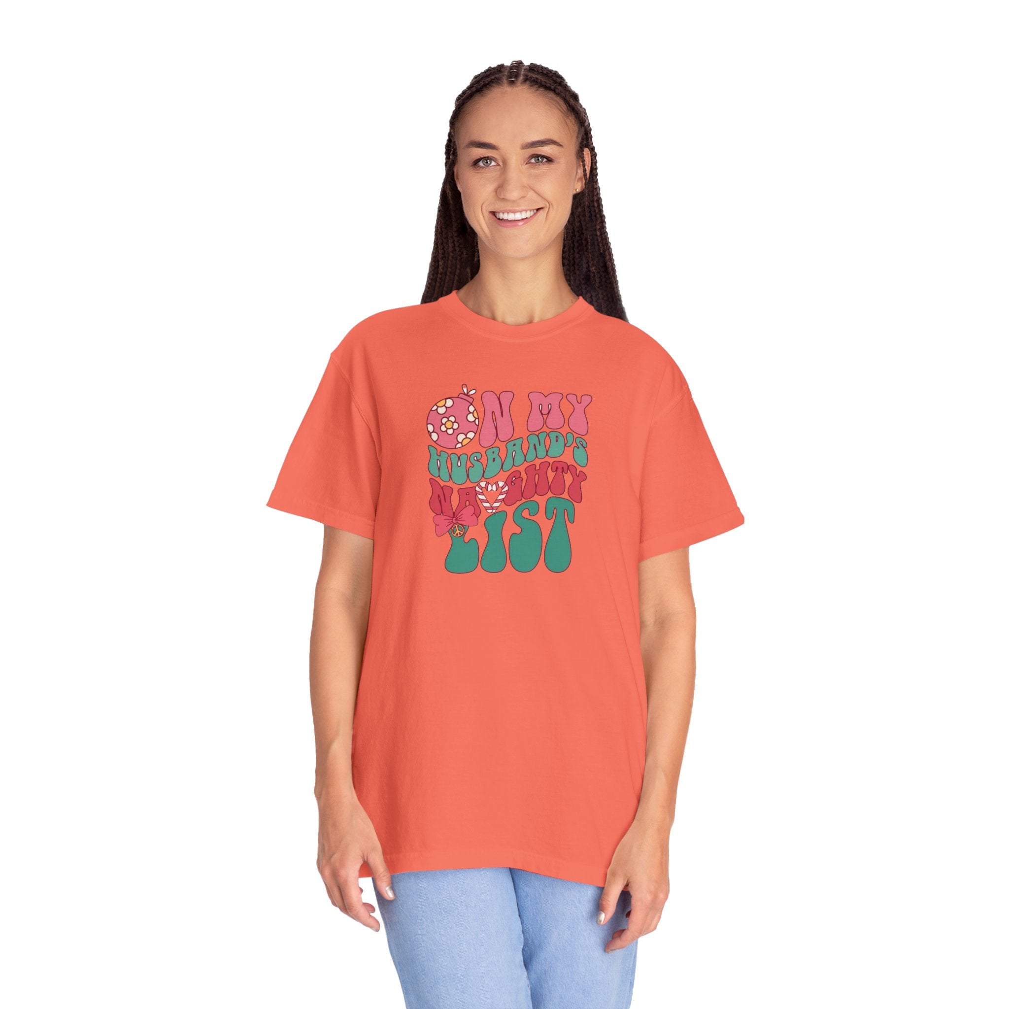 On my Husband’s Naughty List Unisex T-Shirt