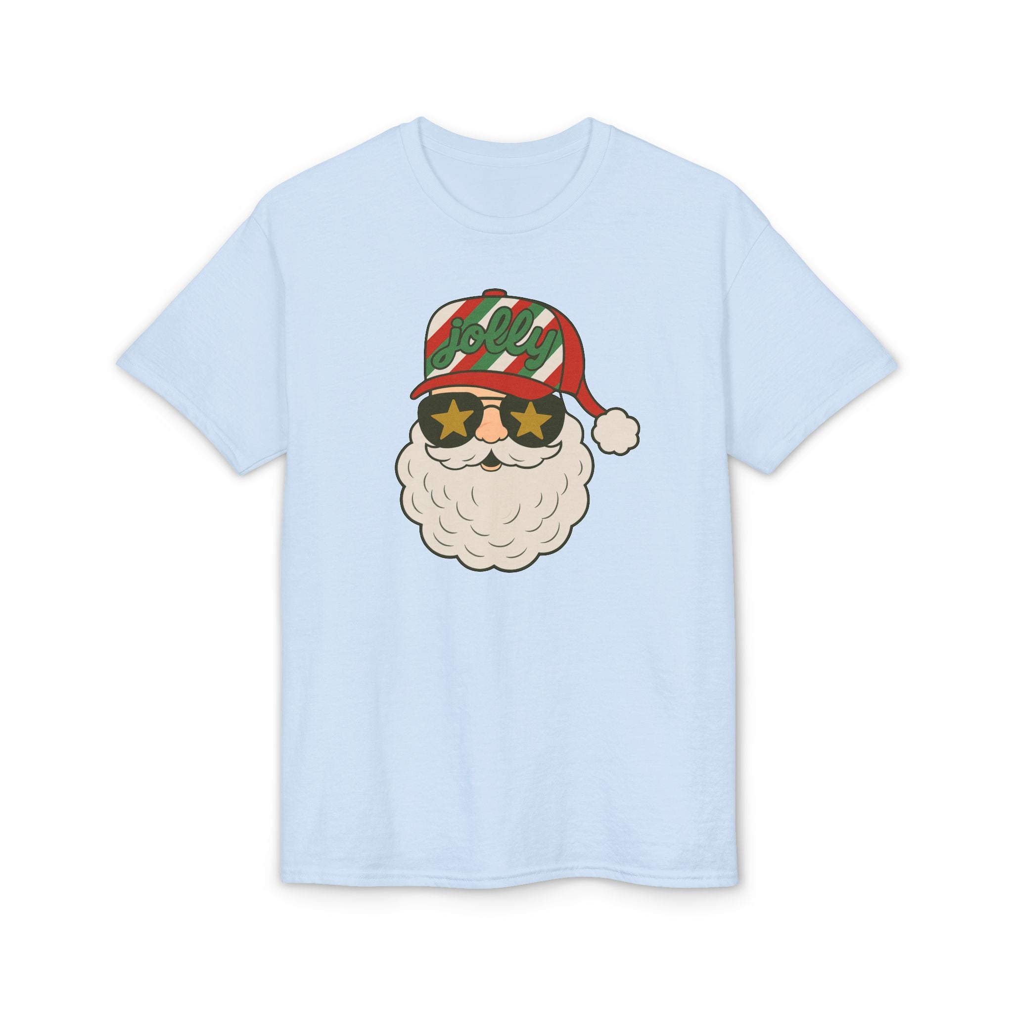 Striped Jolly Santa Gildan unisex T-Shirt