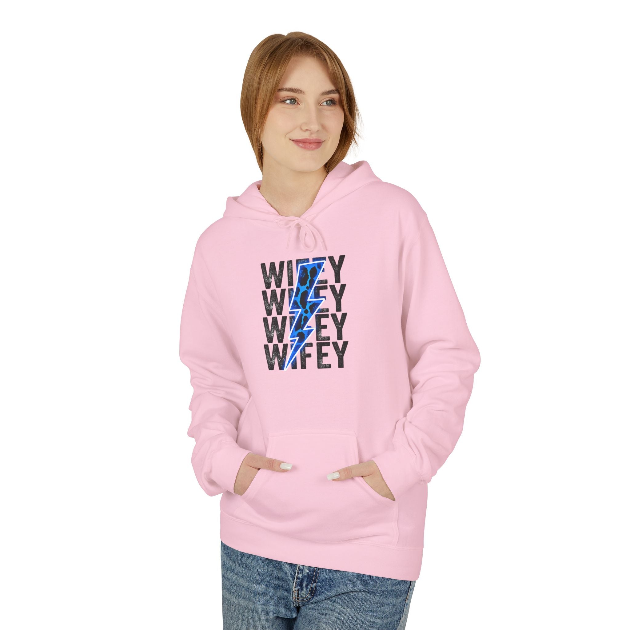 Blue Wifey Fleece Hoodie