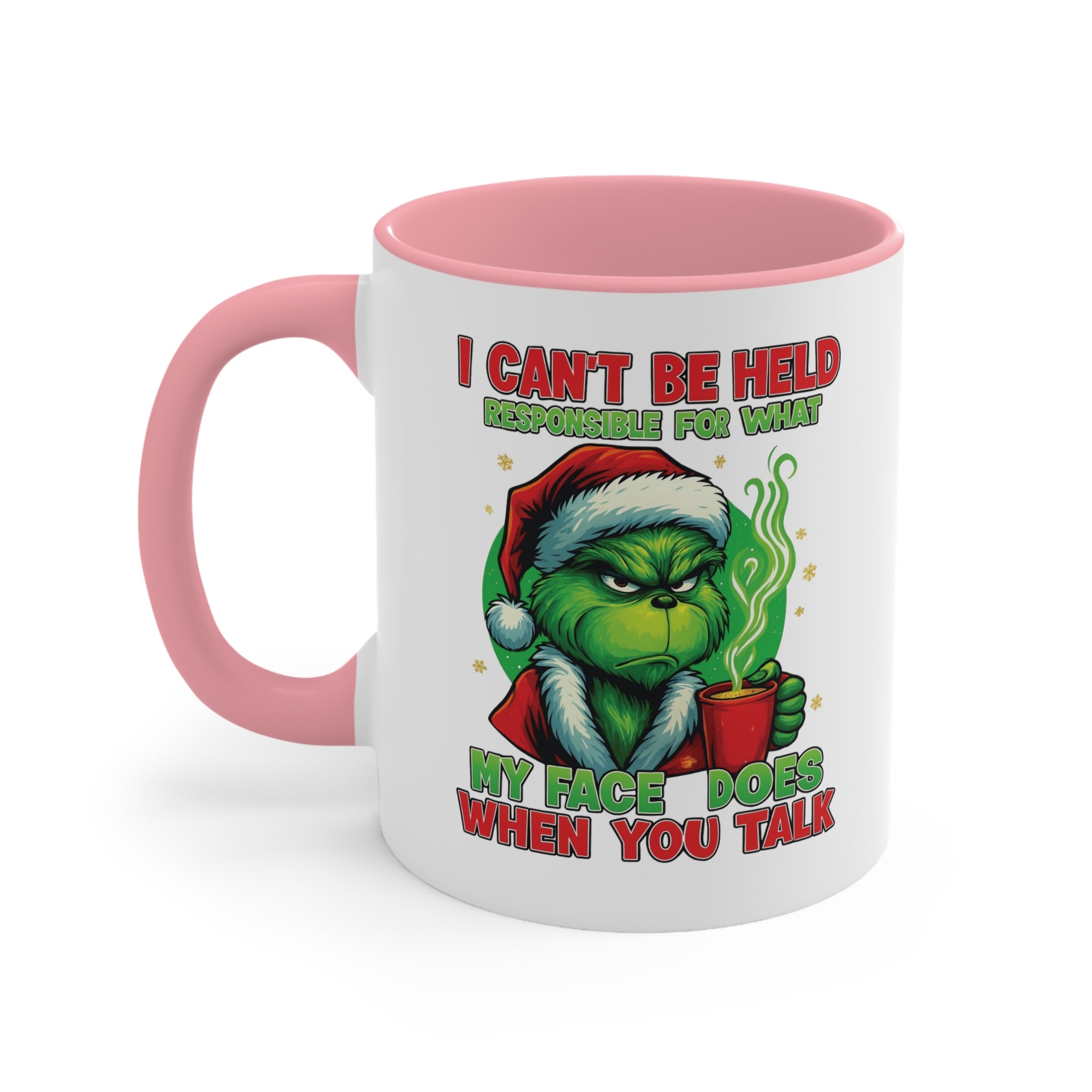 Grumpy Green Man Christmas Accent Mug