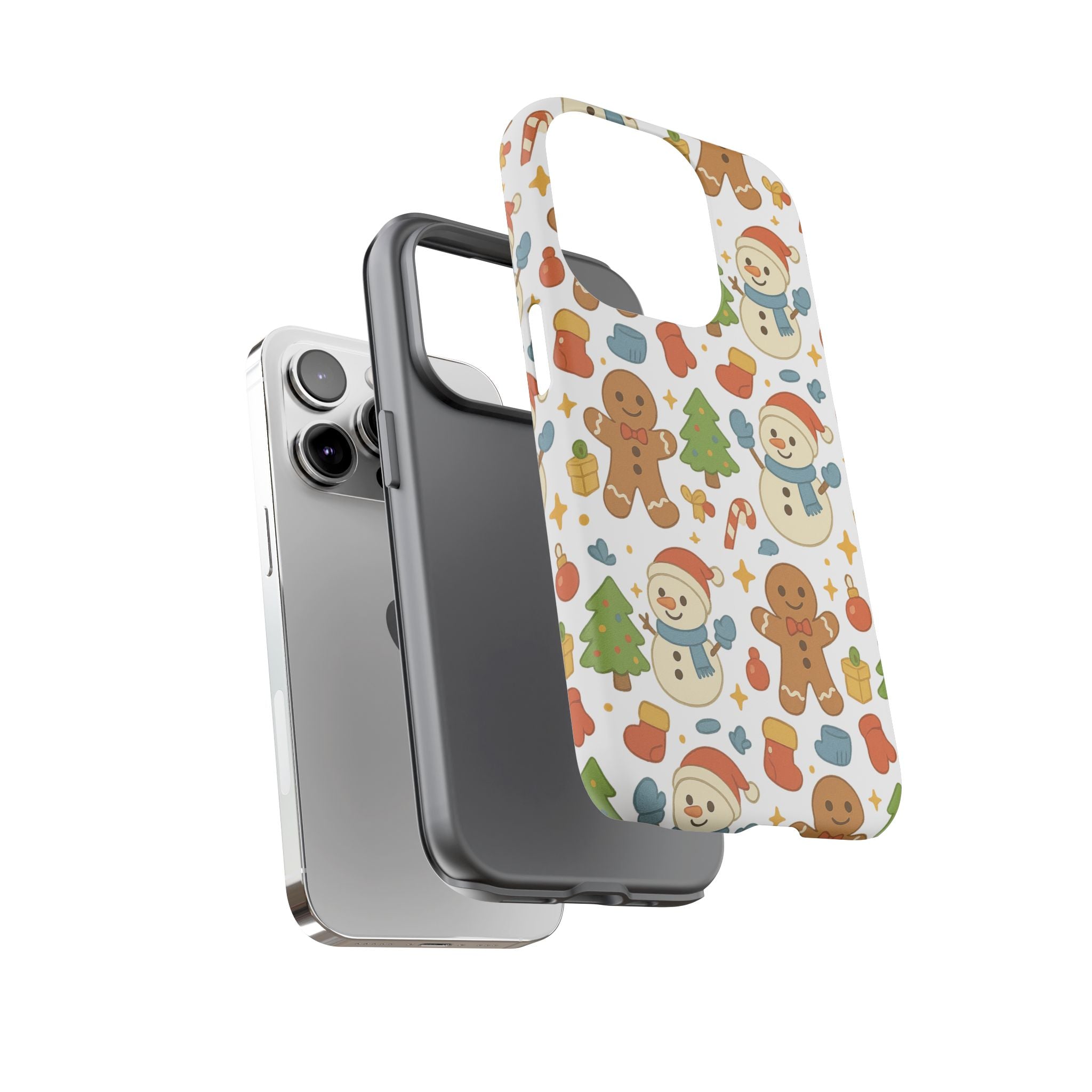Cute Gingerbread/ Snowmen Christmas Phone Case