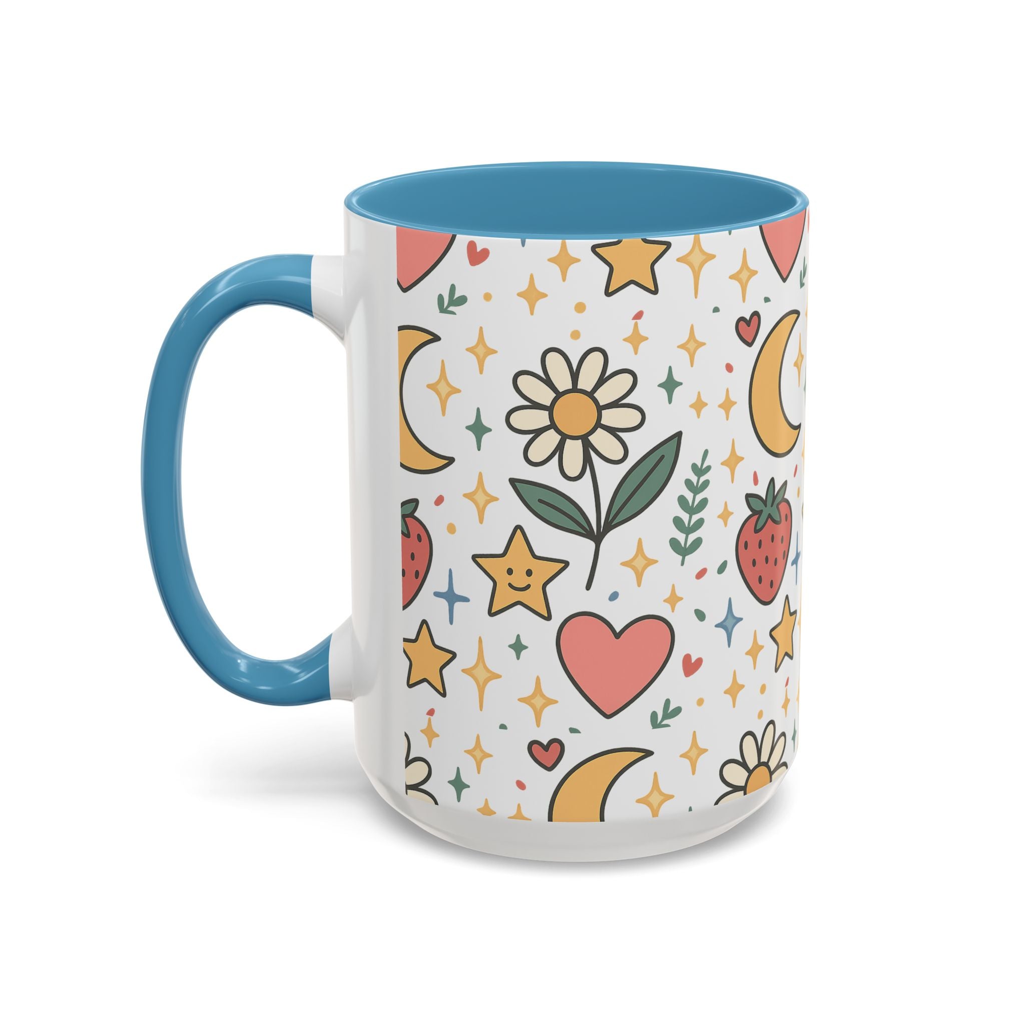Cute Strawberries/ Flowers Mug