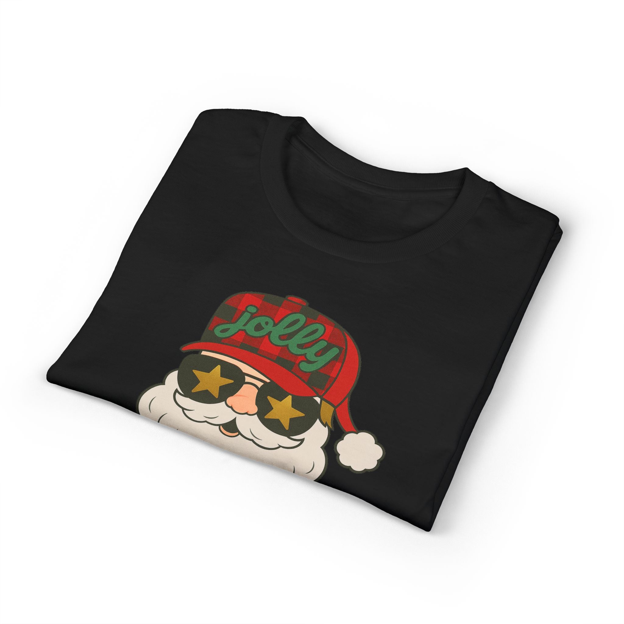 Buffalo Plaid Jolly Santa Gildan unisex T-Shirt