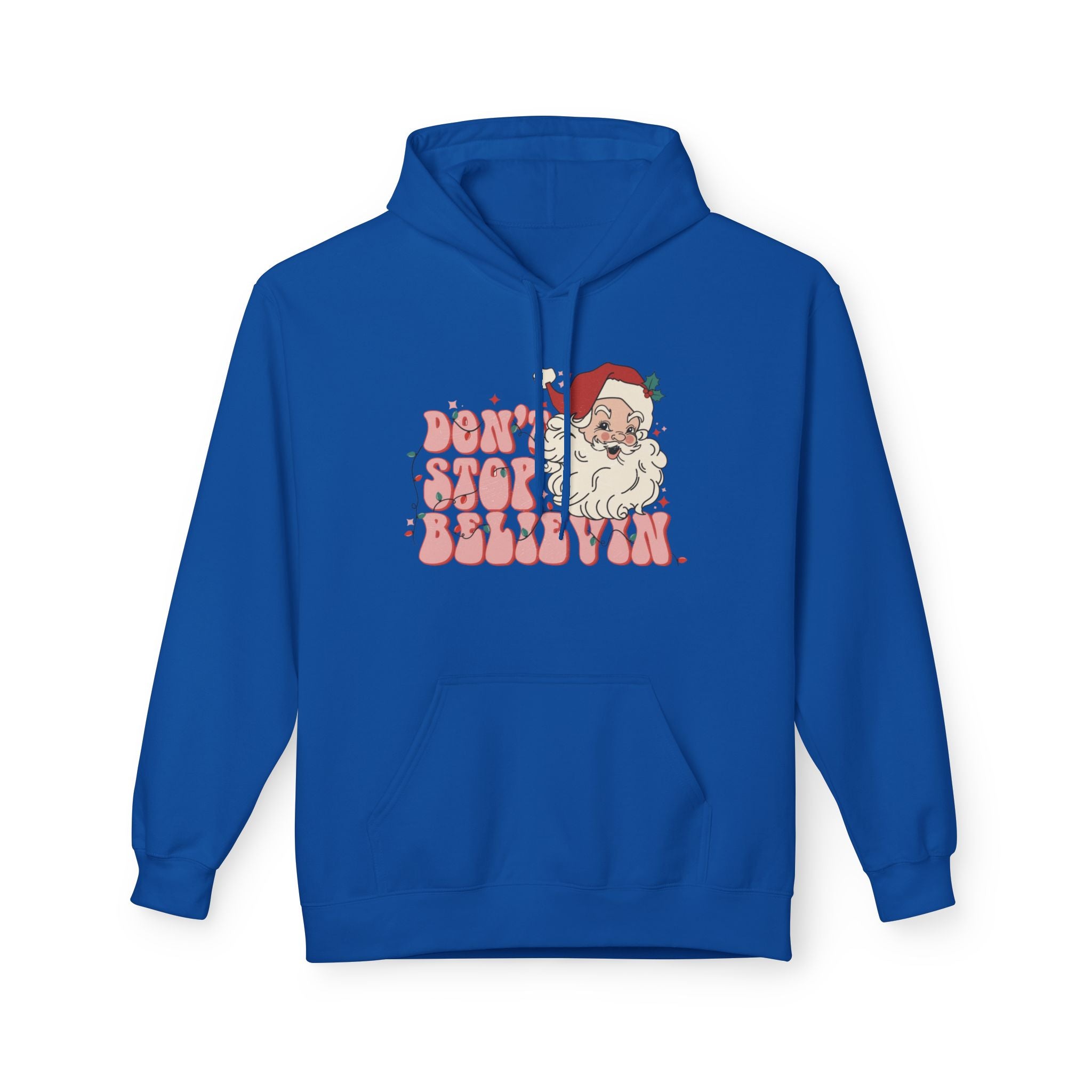 Don’t Stop Believin’ in Santa Fleece Hoodie