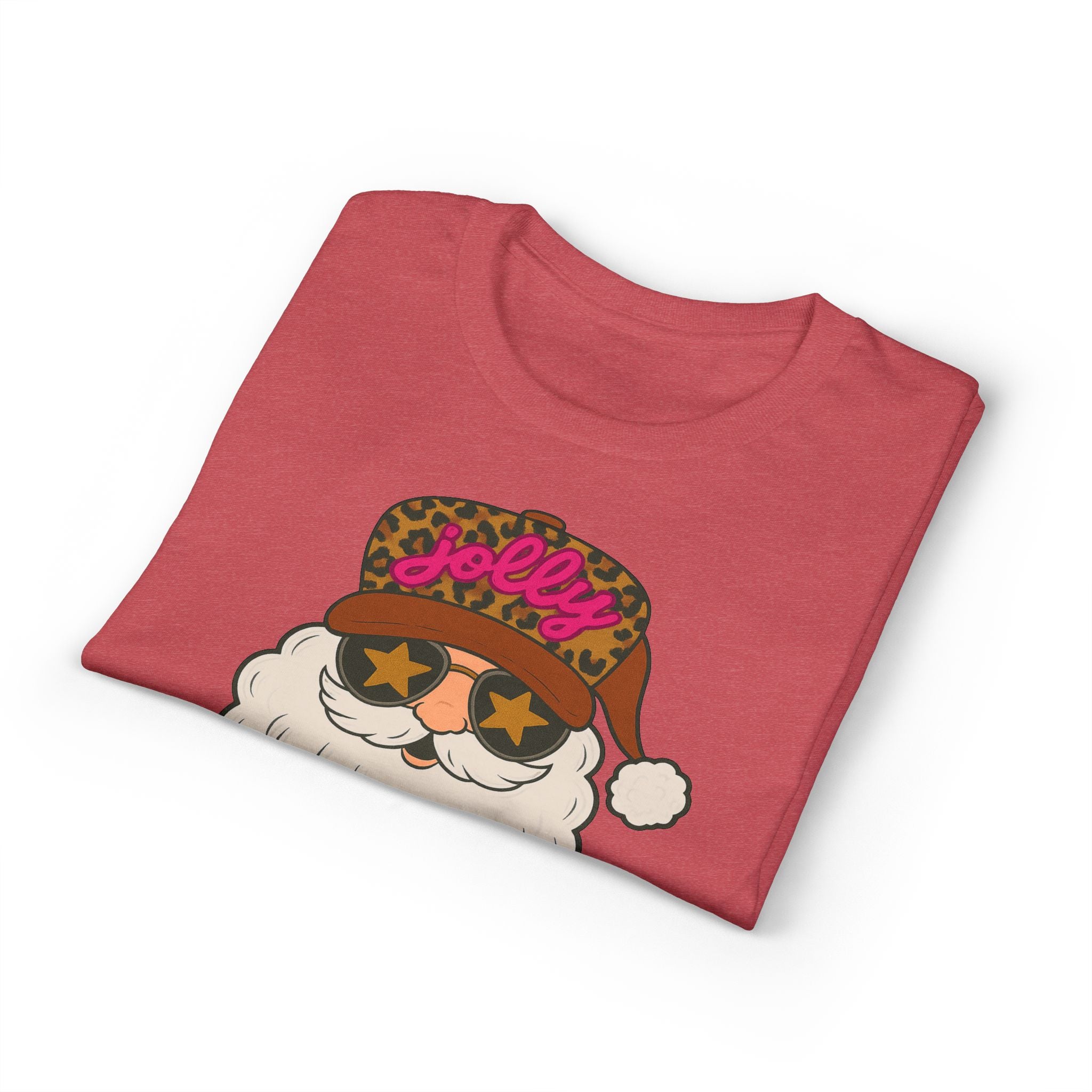 Leopard Jolly Santa Gildan unisex T-Shirt