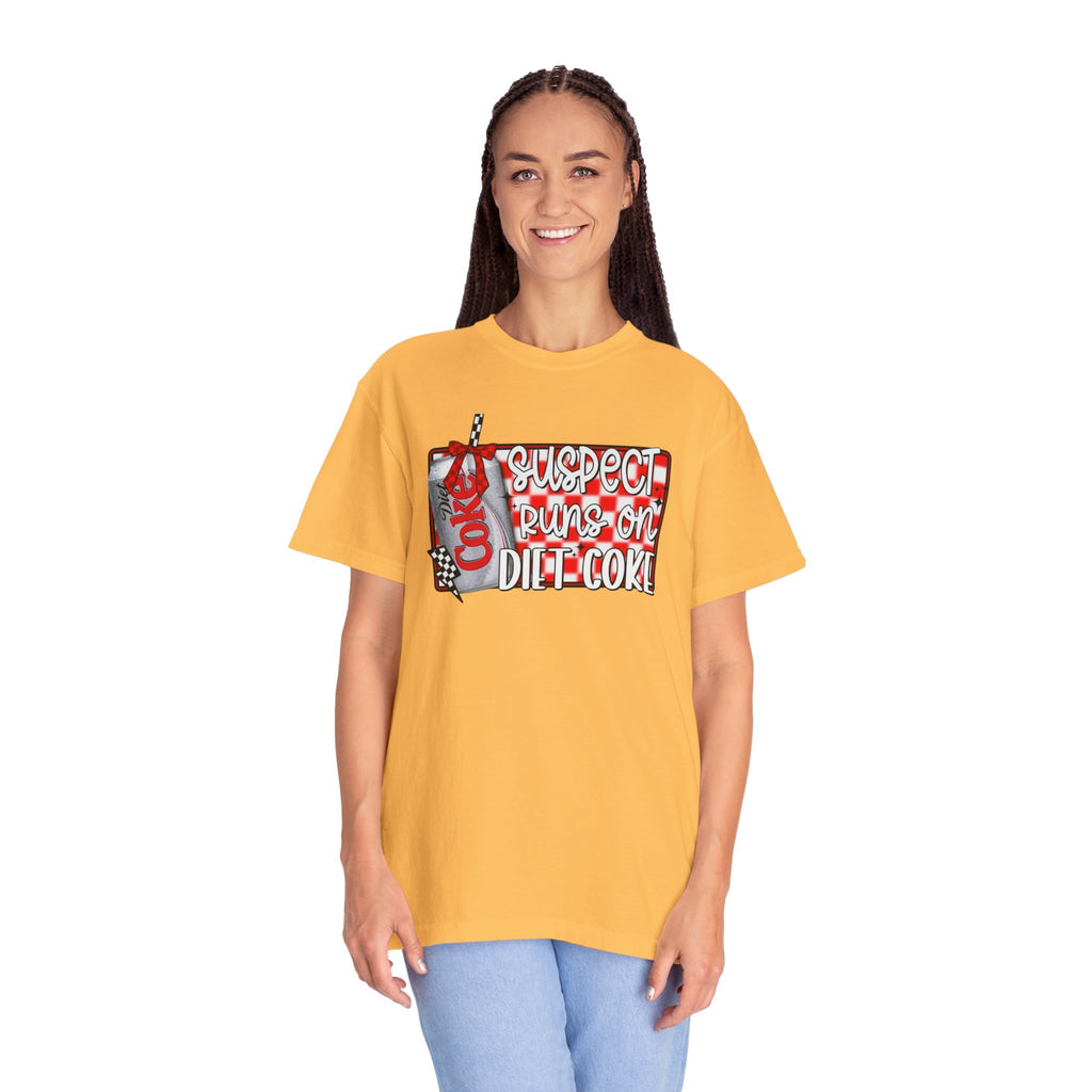 Suspect Runs on Diet Coke Unisex T-Shirt