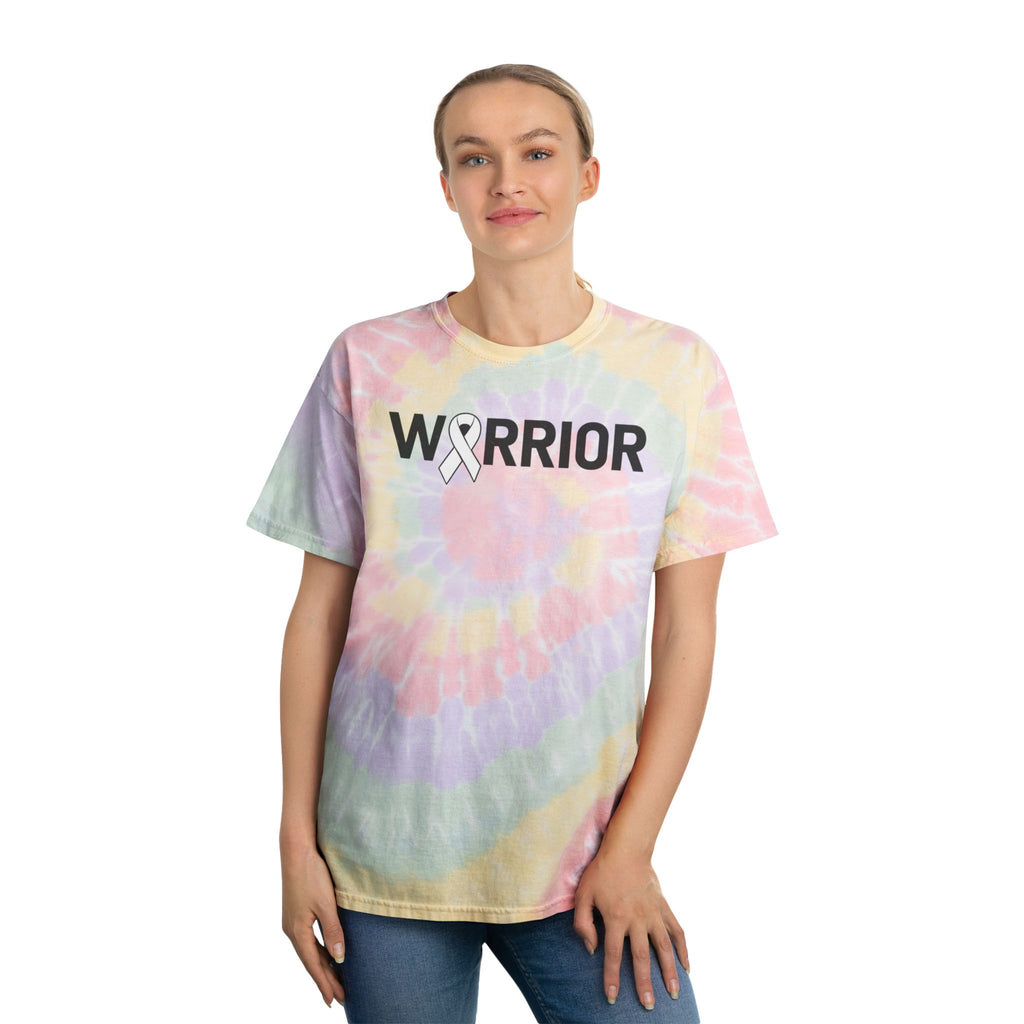 White Ribbon Warrior Tie-Dye Spiral Tee