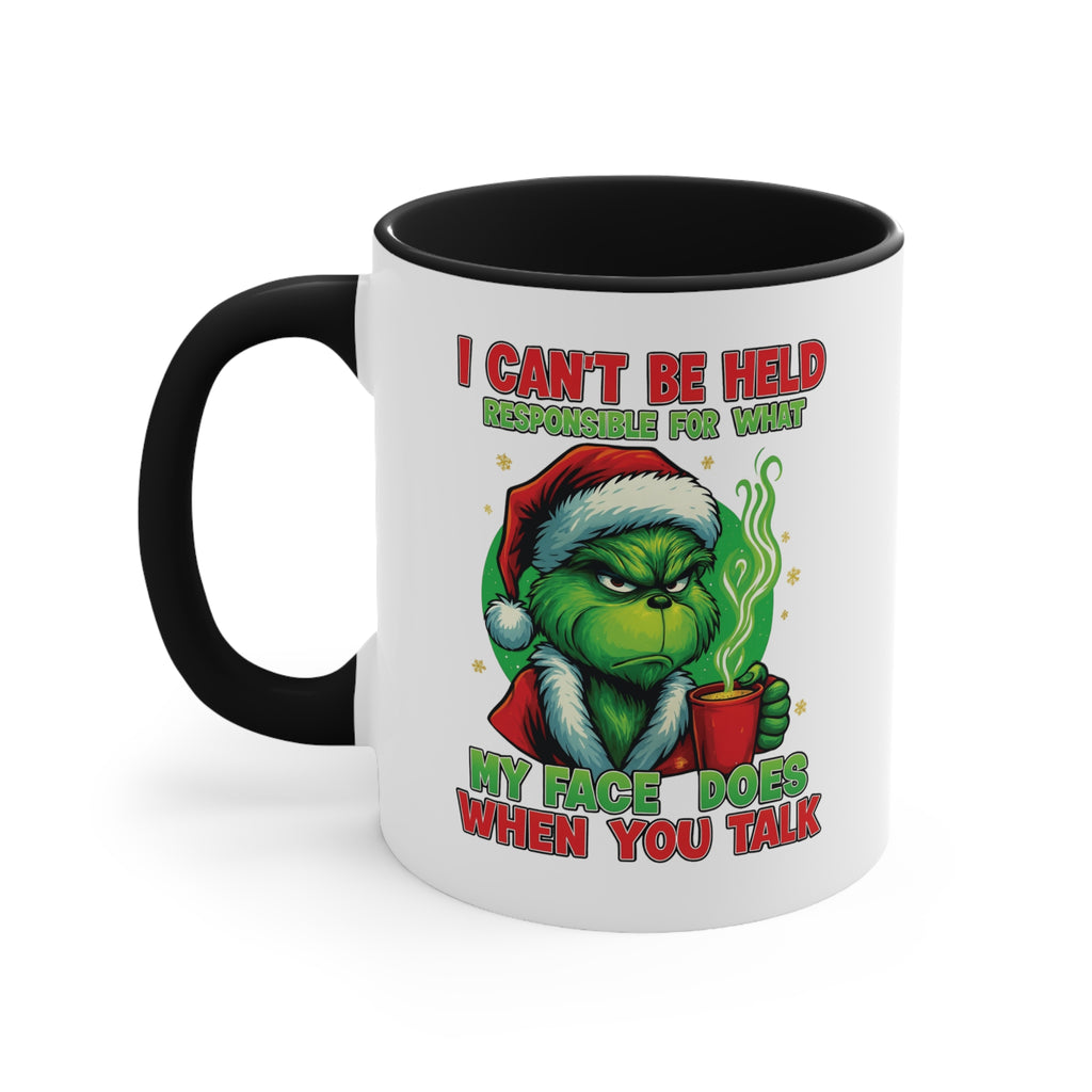 Grumpy Green Man Christmas Accent Mug