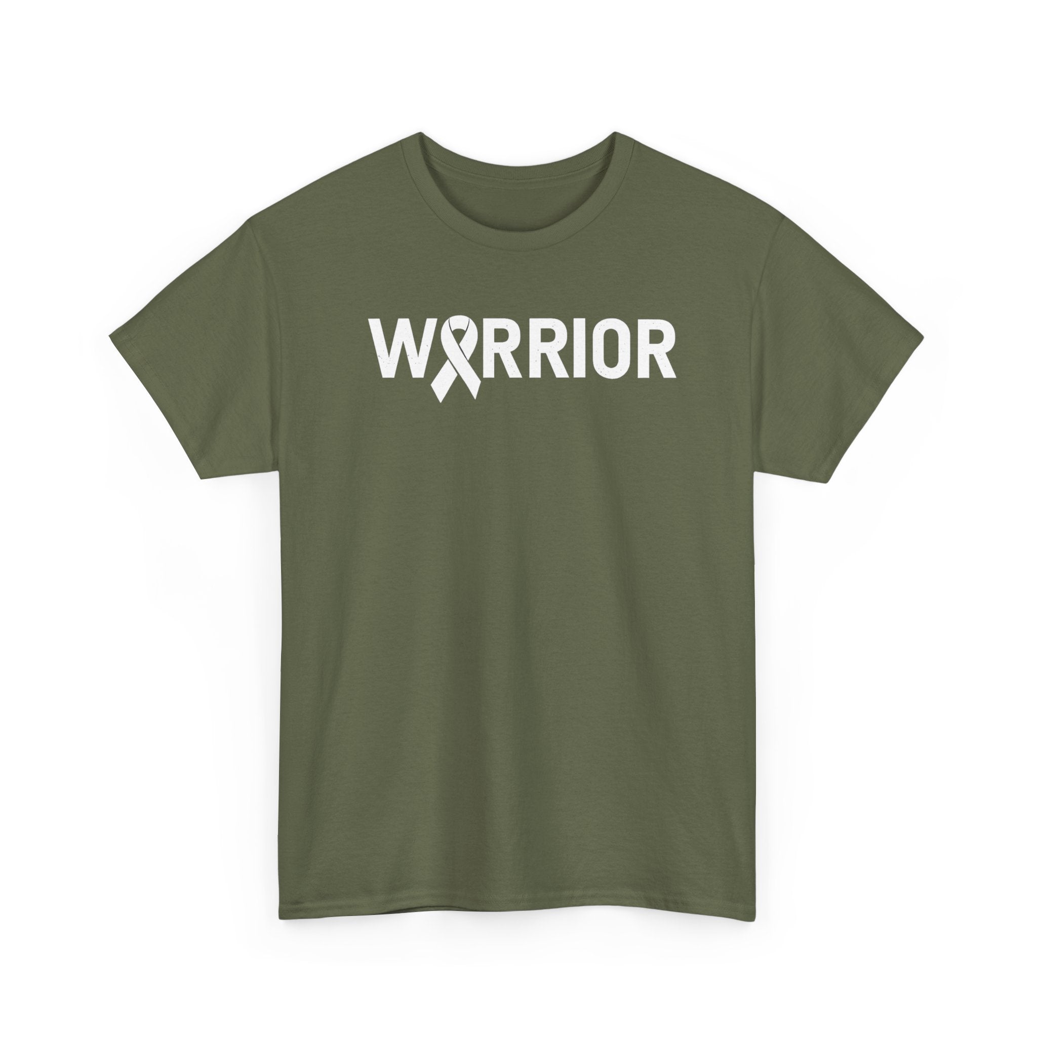 White Ribbon Warrior Unisex Gildan T-Shirt