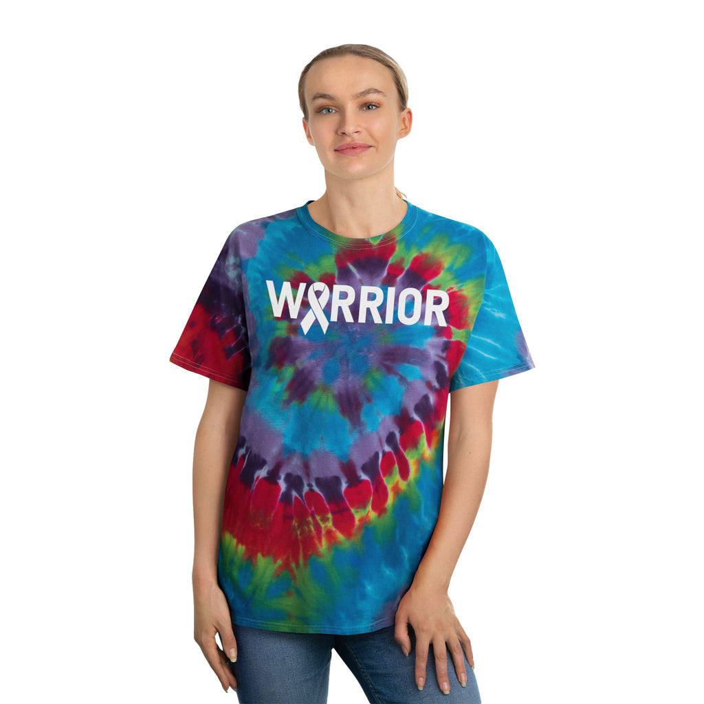 White Ribbon Warrior Tie-Dye Spiral Tee