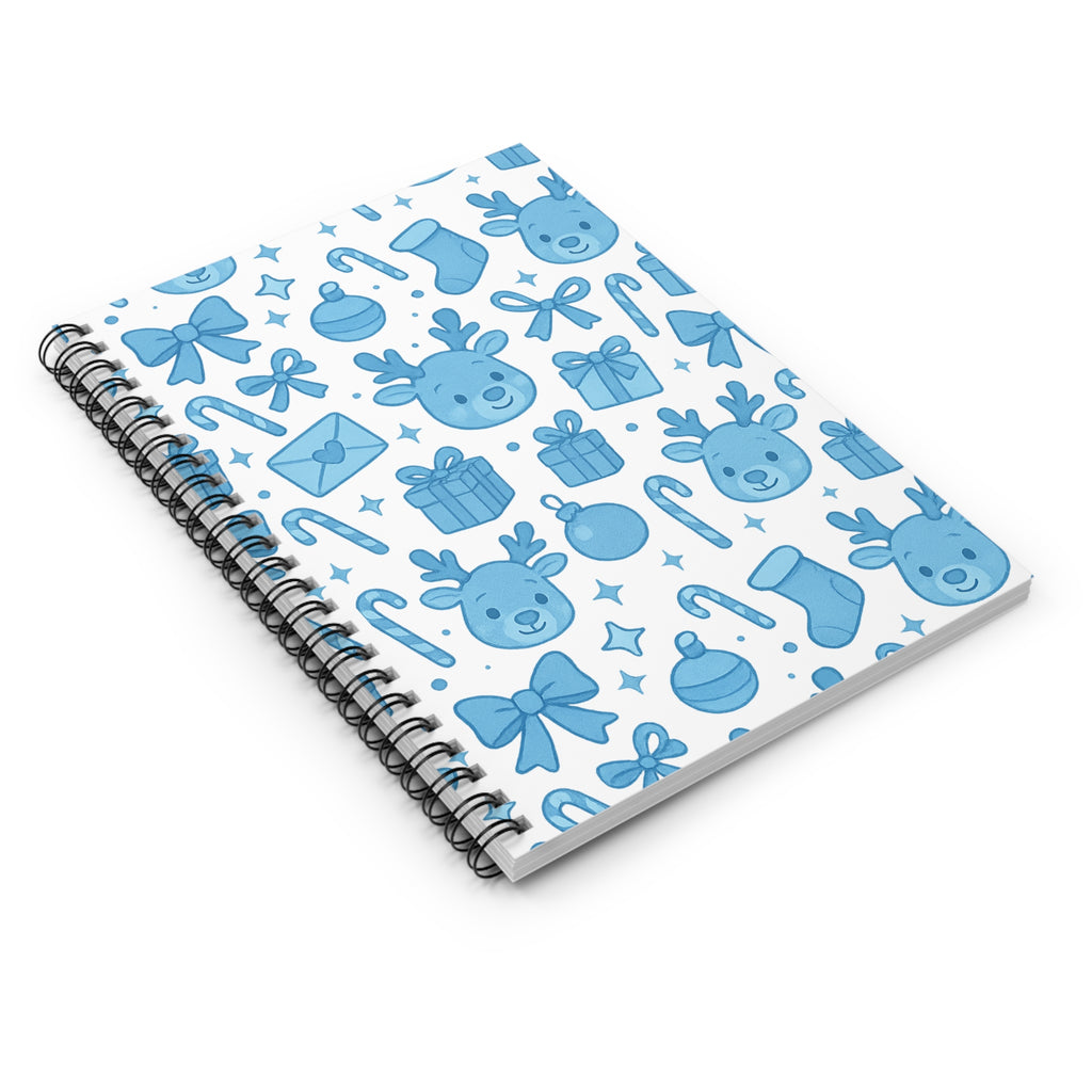 Blue Festive Spiral Notebook