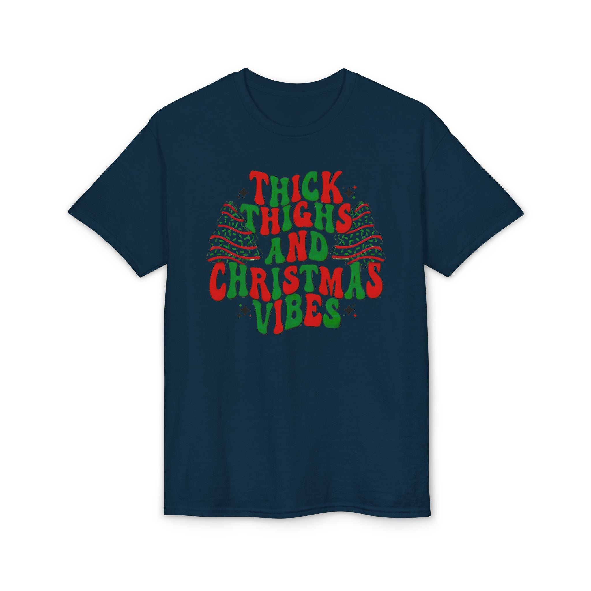 Thick Thighs and Christmas Vibes Gildan unisex T-Shirt