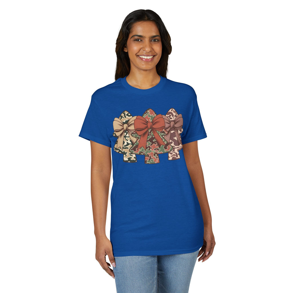 Camo Bow Trees Gildan unisex T-Shirt