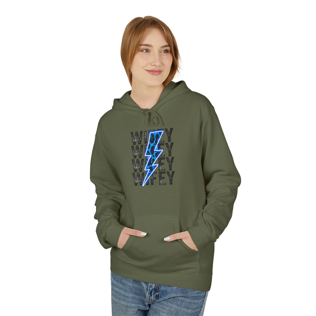 Blue Wifey Fleece Hoodie