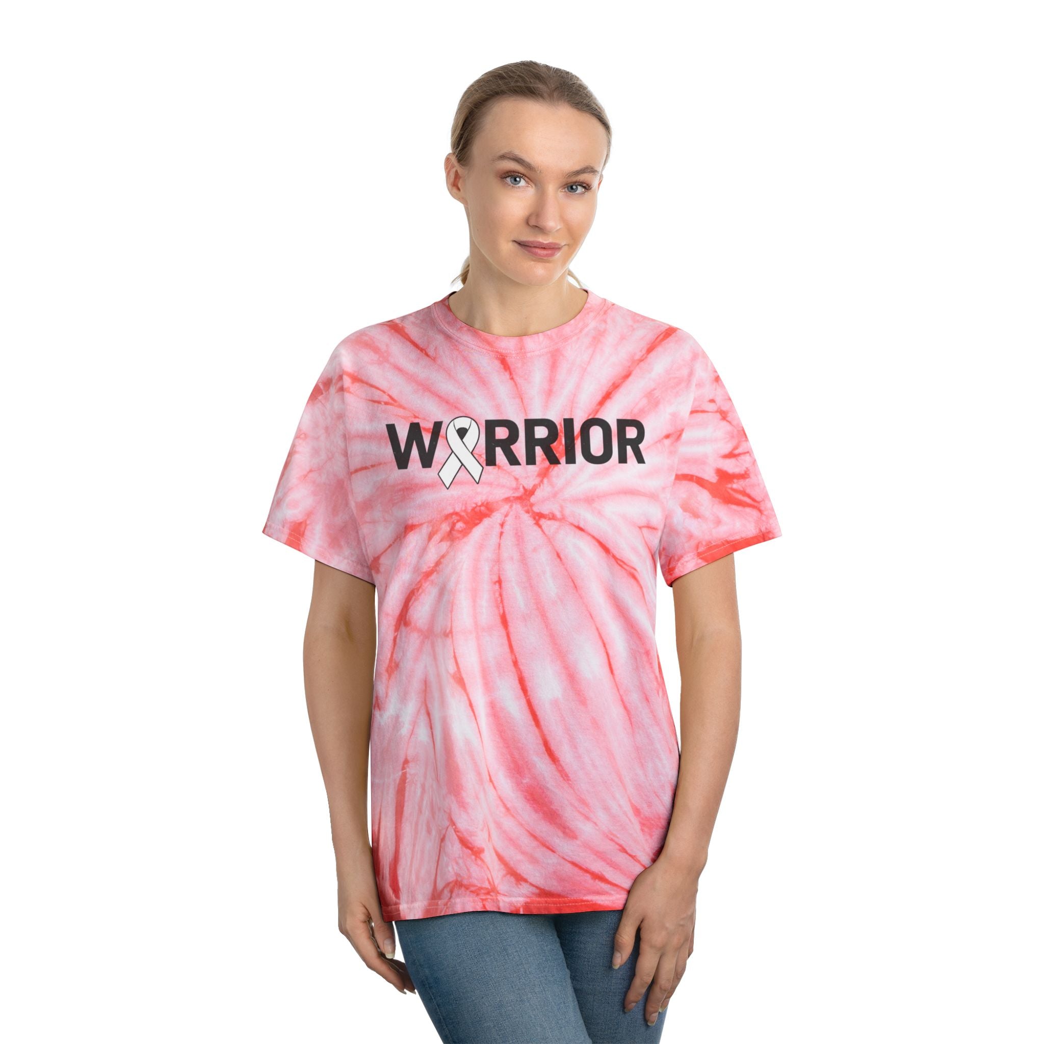 White Ribbon Warrior Tie-Dye Cyclone Tee