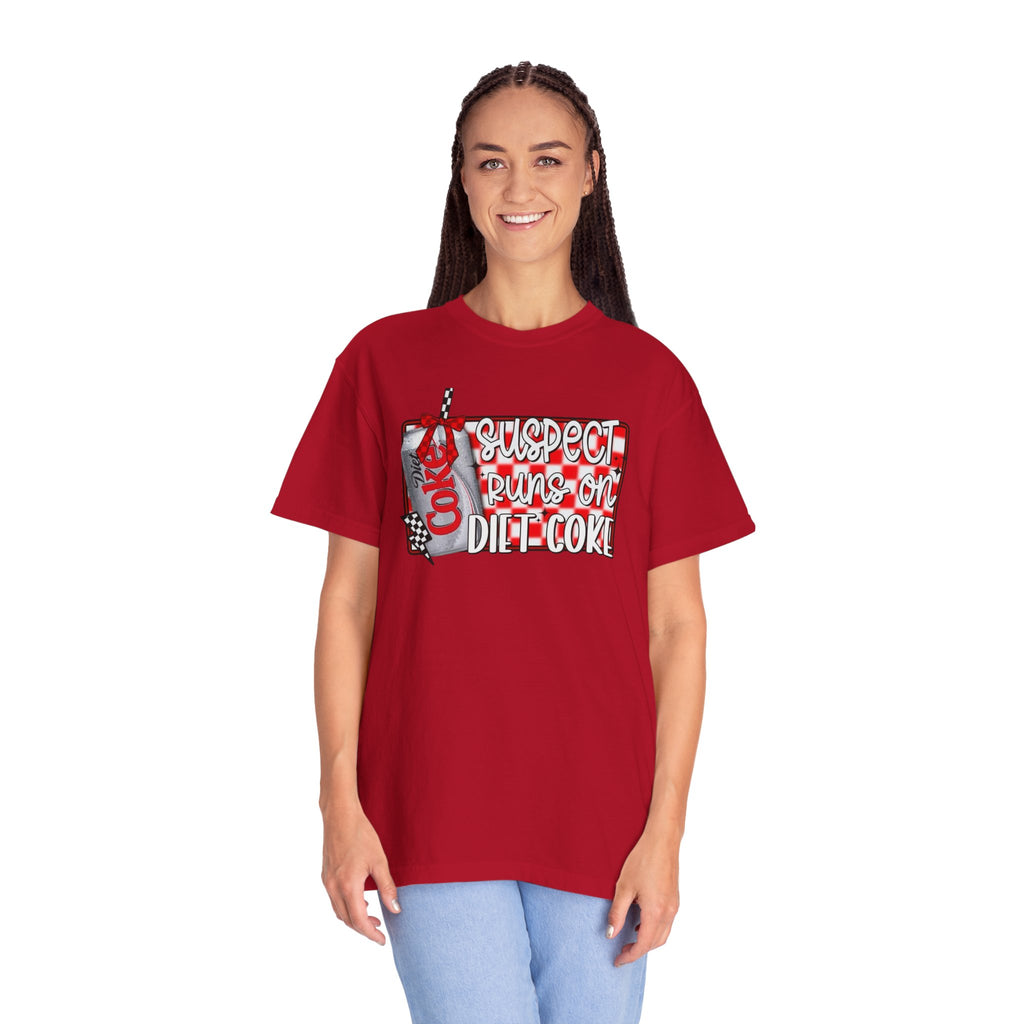 Suspect Runs on Diet Coke Unisex T-Shirt
