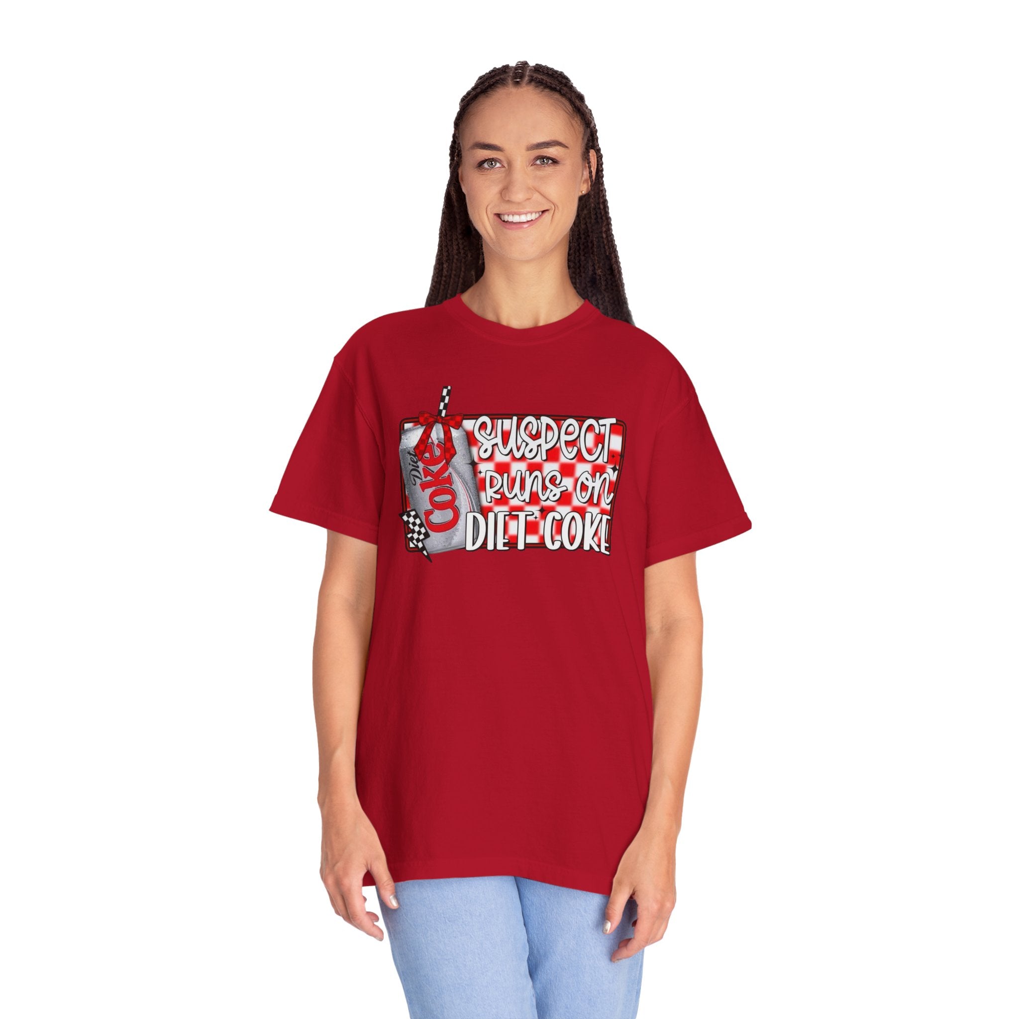 Suspect Runs on Diet Coke Unisex T-Shirt