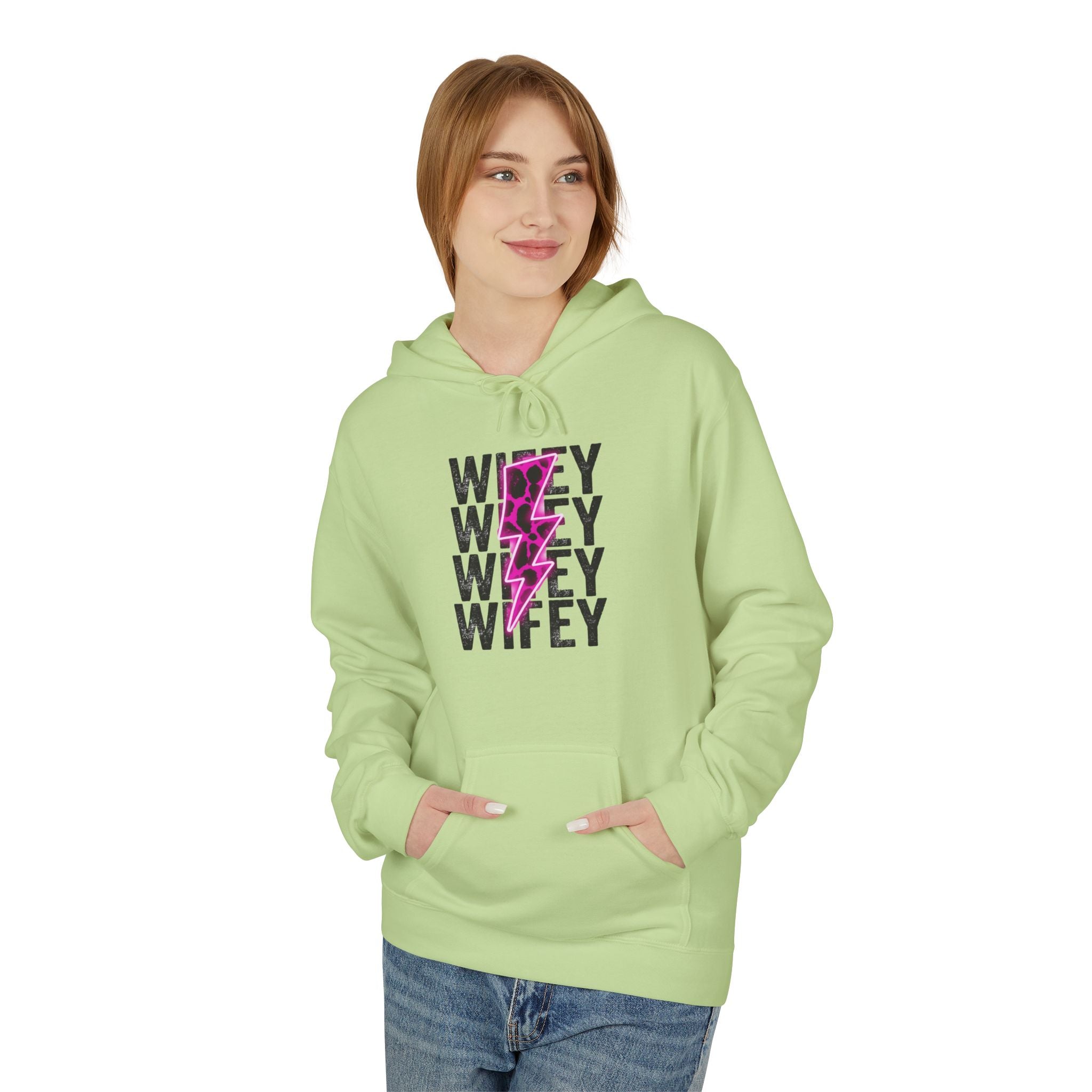 Pink Wifey Fleece Hoodie