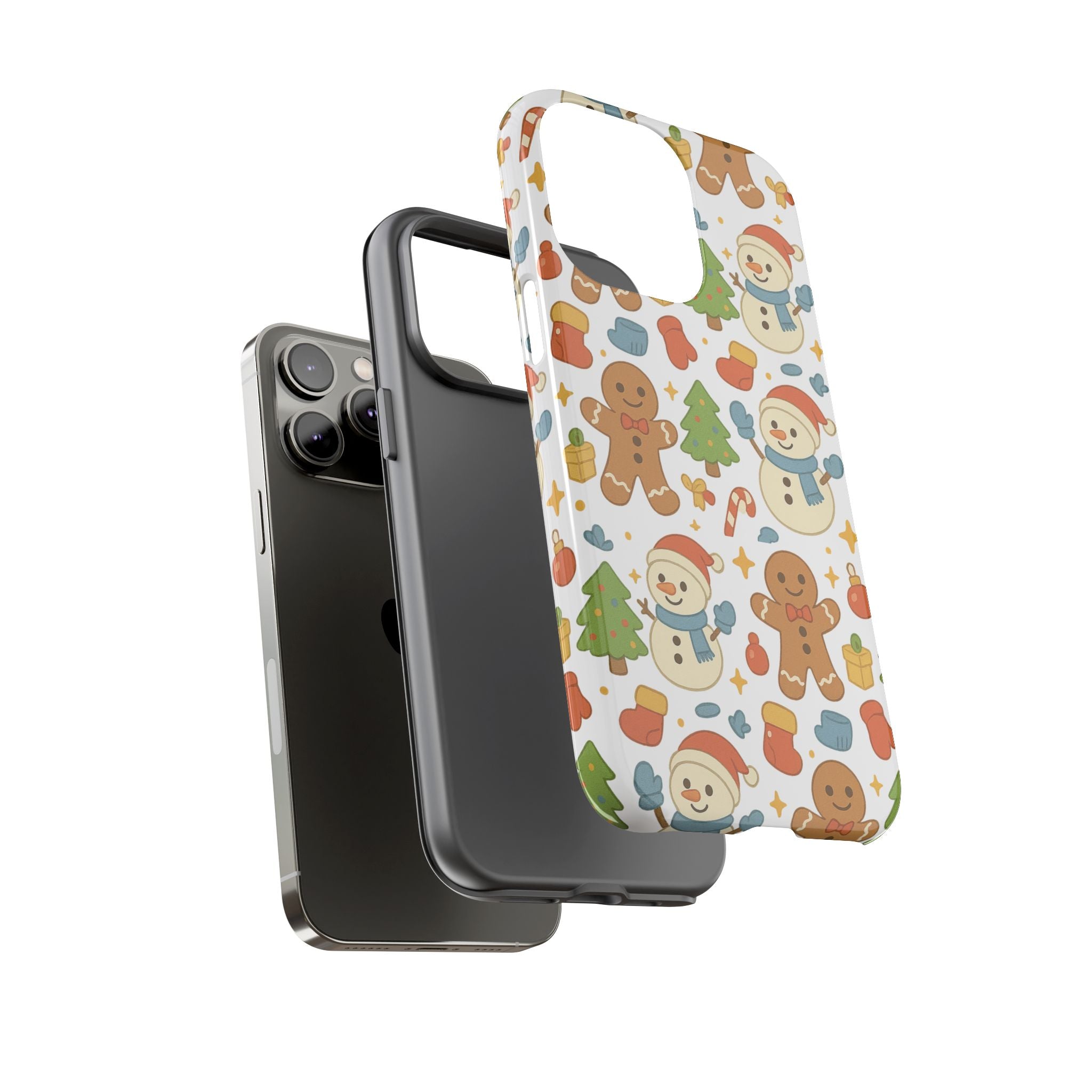 Cute Gingerbread/ Snowmen Christmas Phone Case