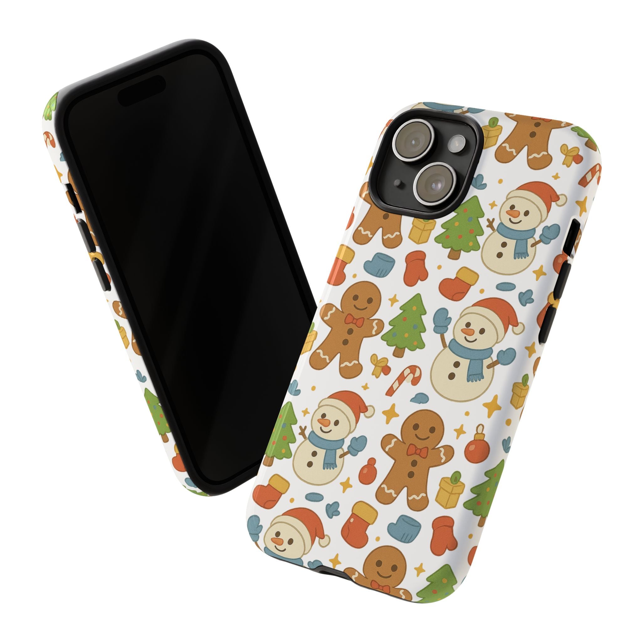 Cute Gingerbread/ Snowmen Christmas Phone Case