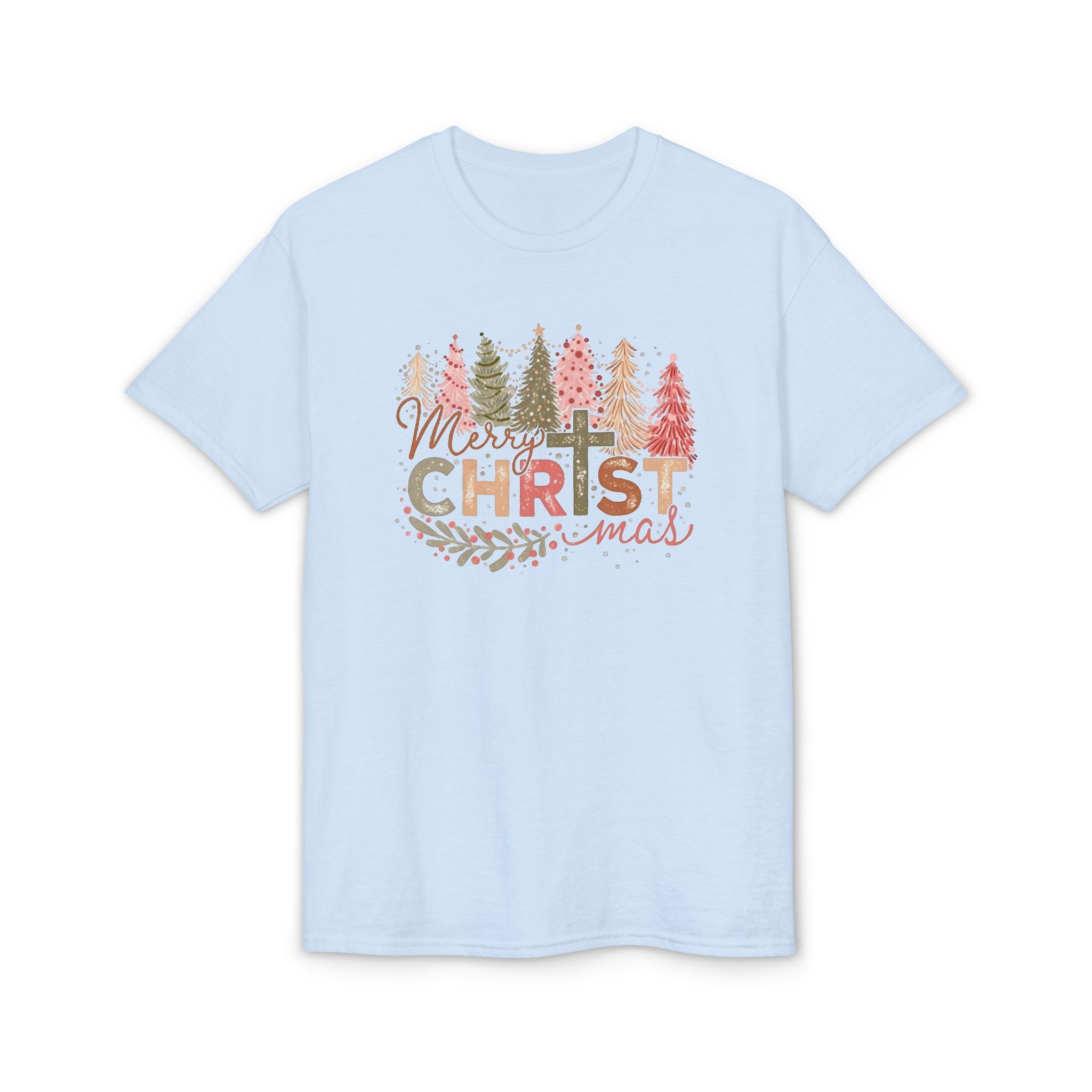 Merry Christmas Cross Gildan unisex T-Shirt