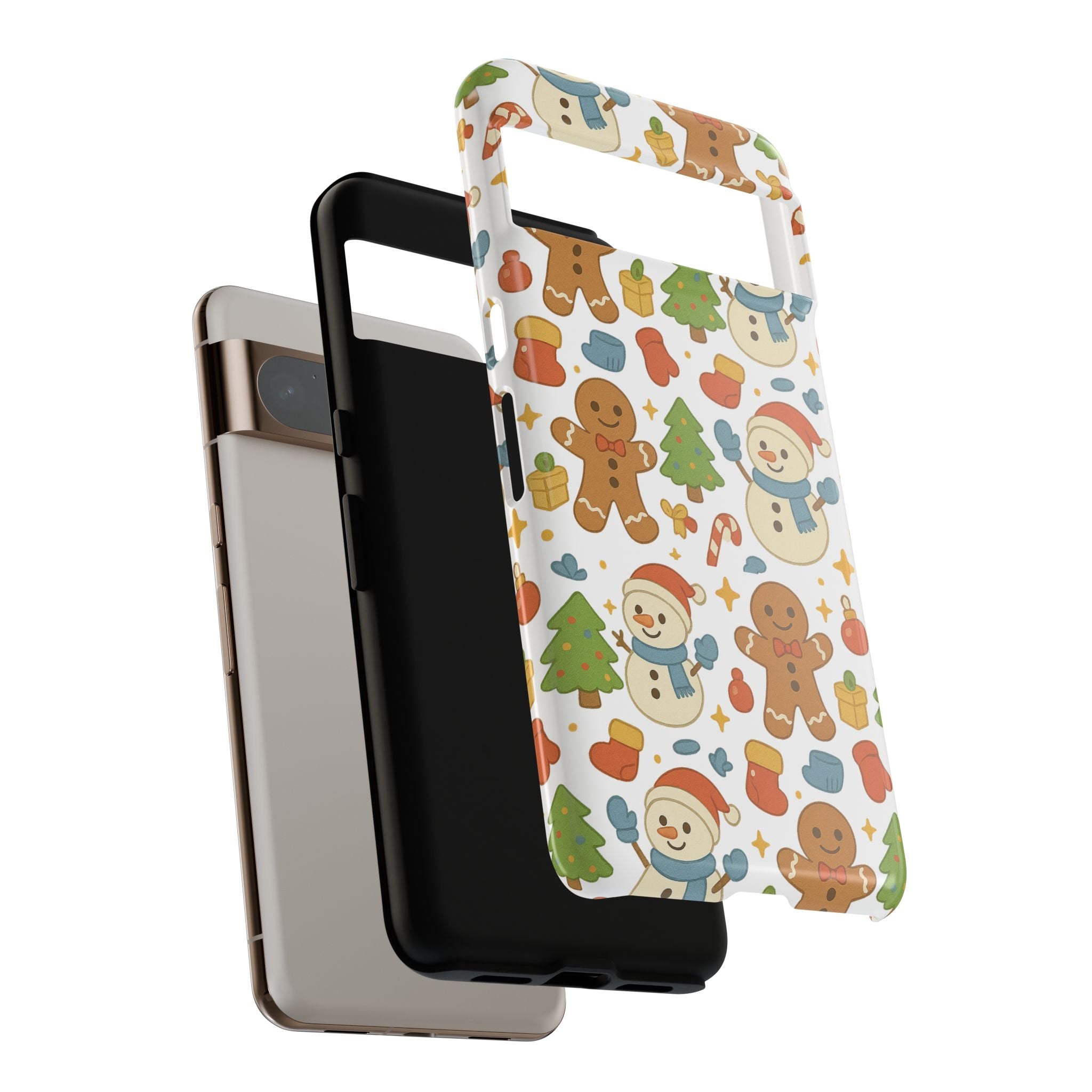 Cute Gingerbread/ Snowmen Christmas Phone Case