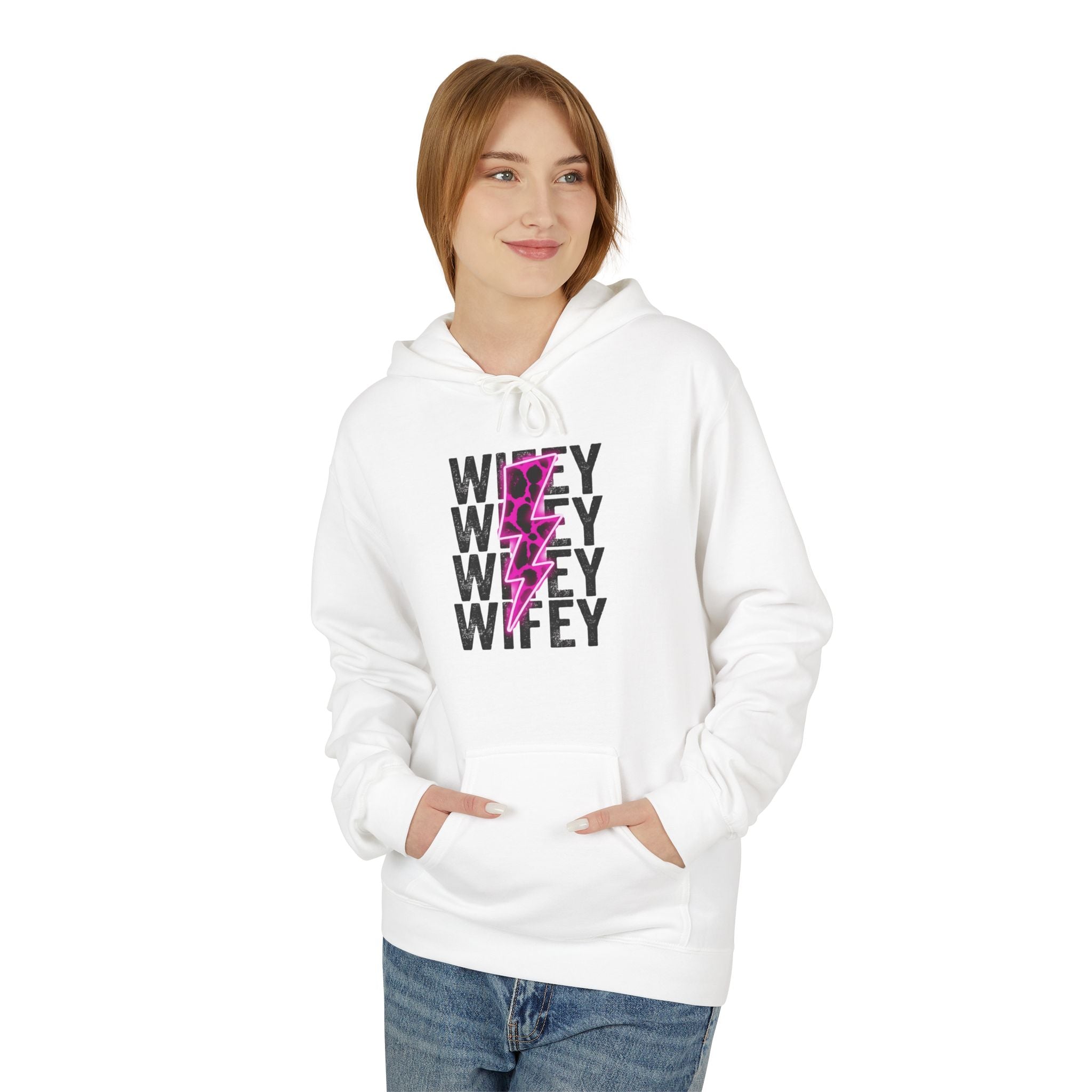 Pink Wifey Fleece Hoodie