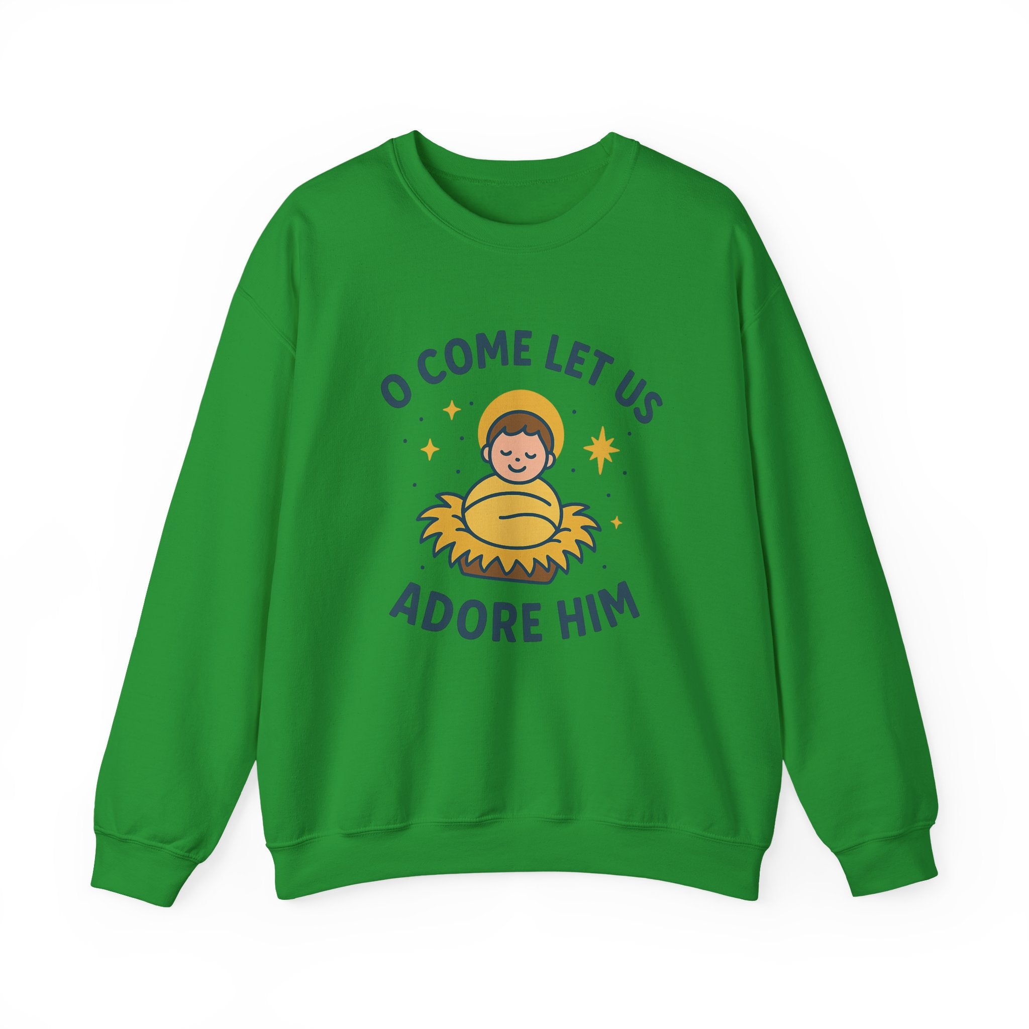 Christmas Unisex Sweatshirt O Come Let Us Adore Him