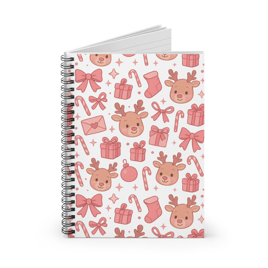 Pink Festive Spiral Notebook