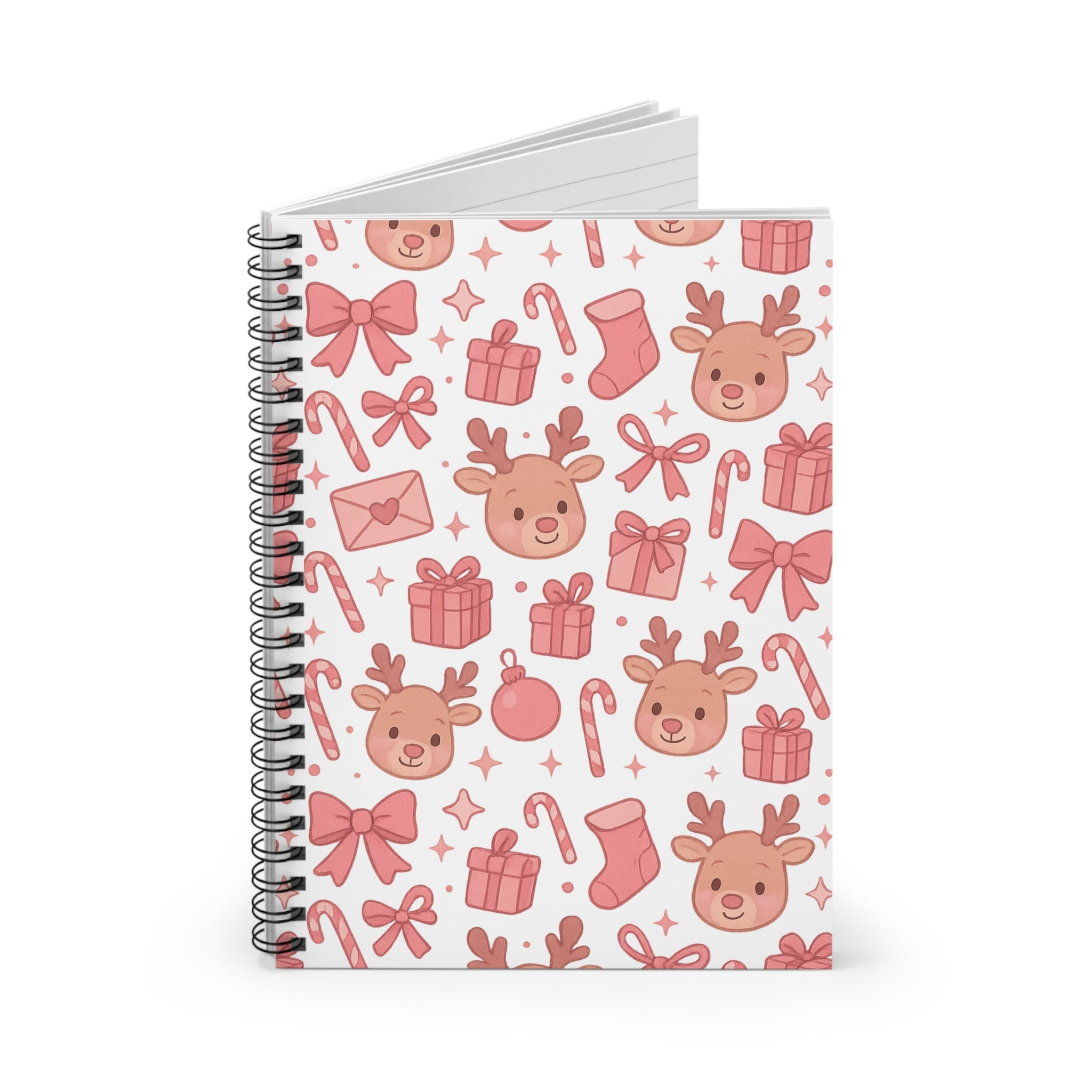 Pink Festive Spiral Notebook