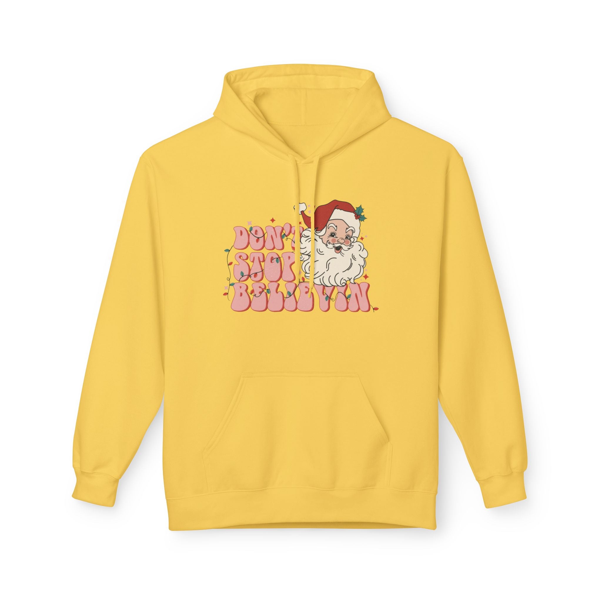 Don’t Stop Believin’ in Santa Fleece Hoodie