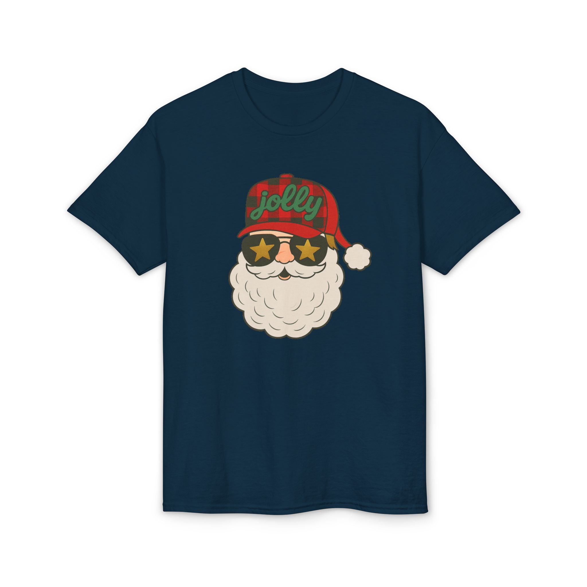 Buffalo Plaid Jolly Santa Gildan unisex T-Shirt