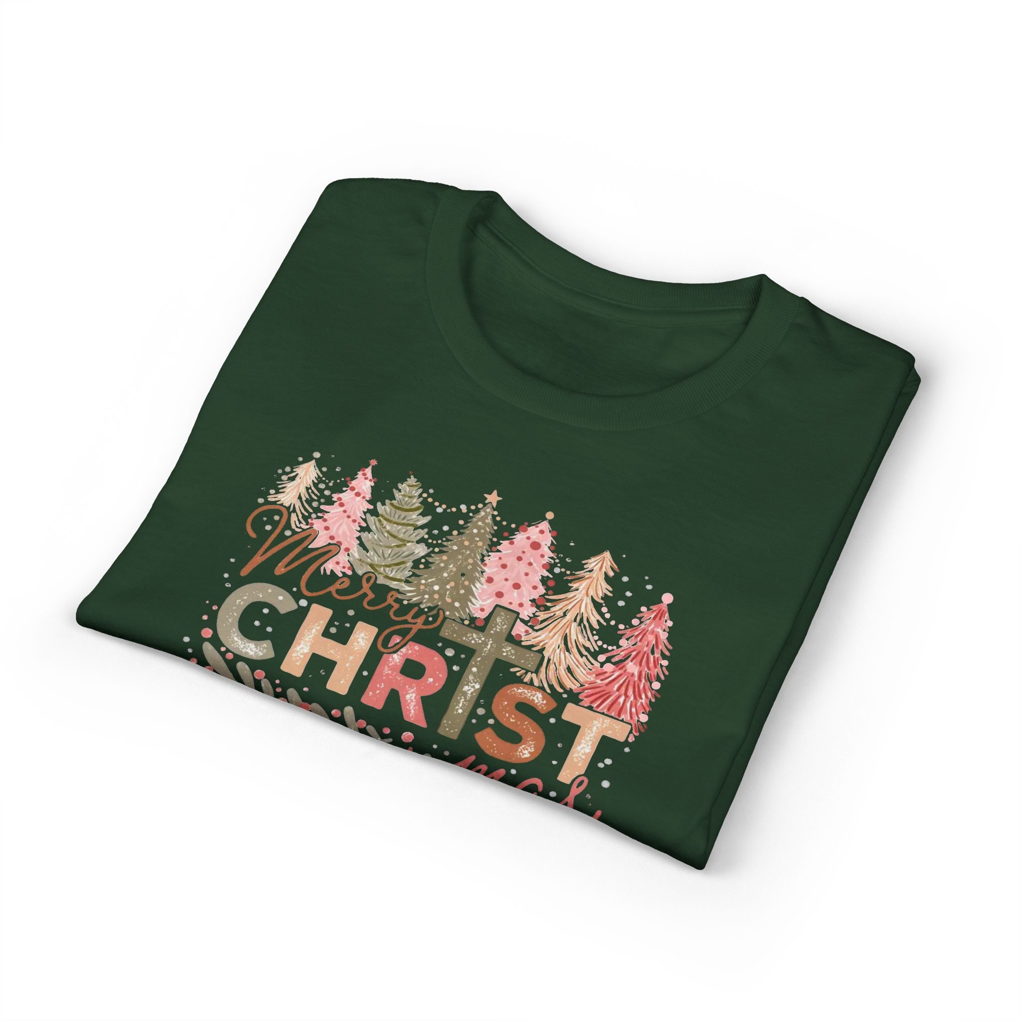 Merry Christmas Cross Gildan unisex T-Shirt
