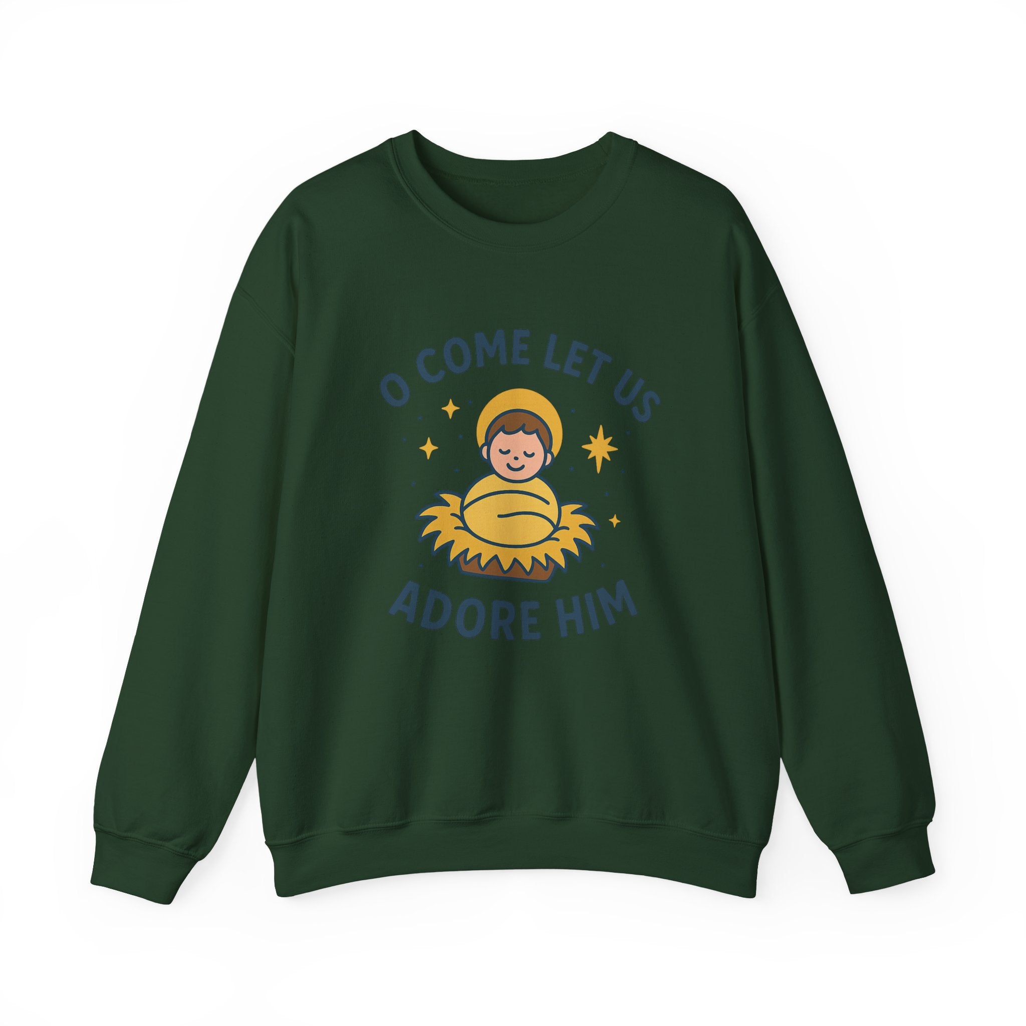 Christmas Unisex Sweatshirt O Come Let Us Adore Him