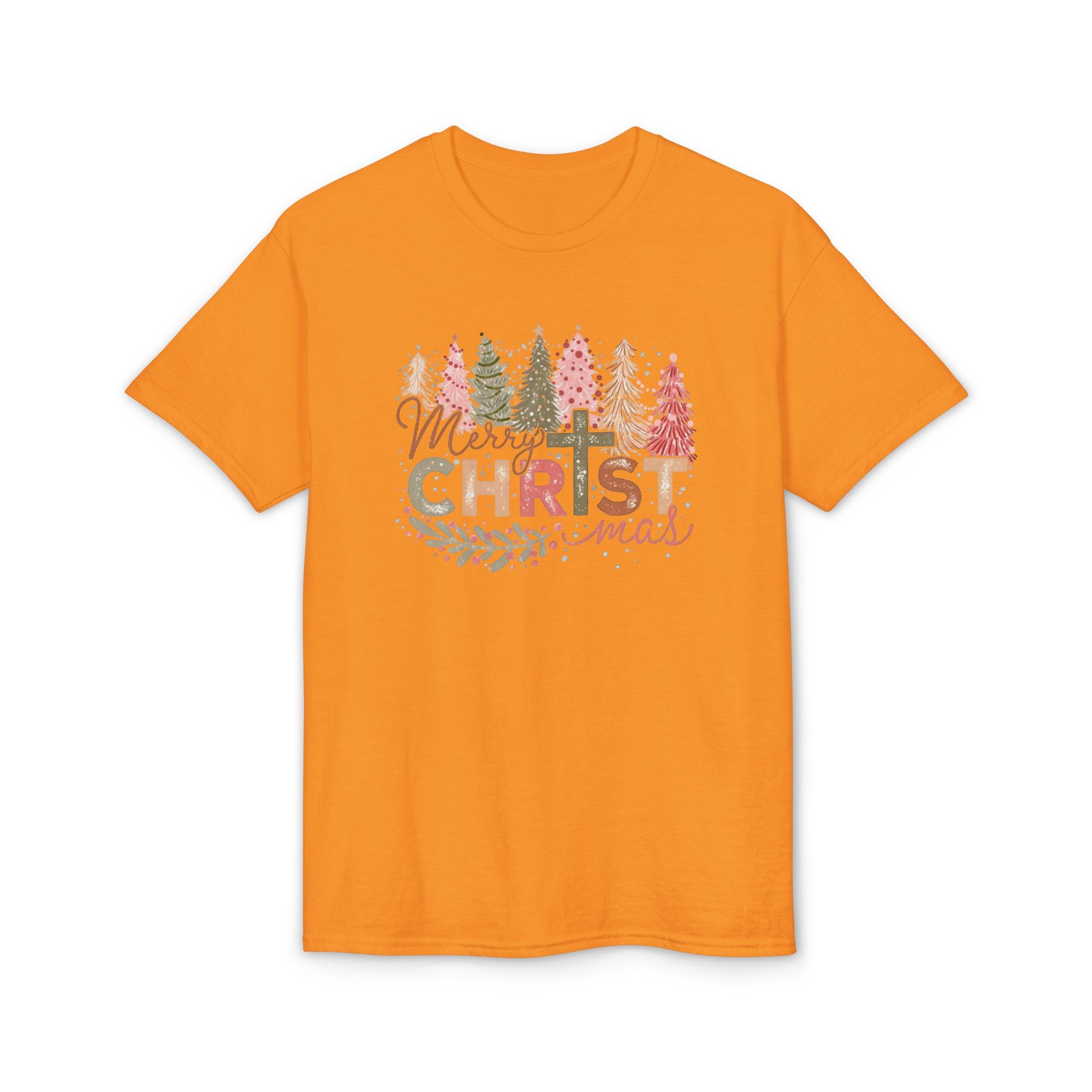 Merry Christmas Cross Gildan unisex T-Shirt