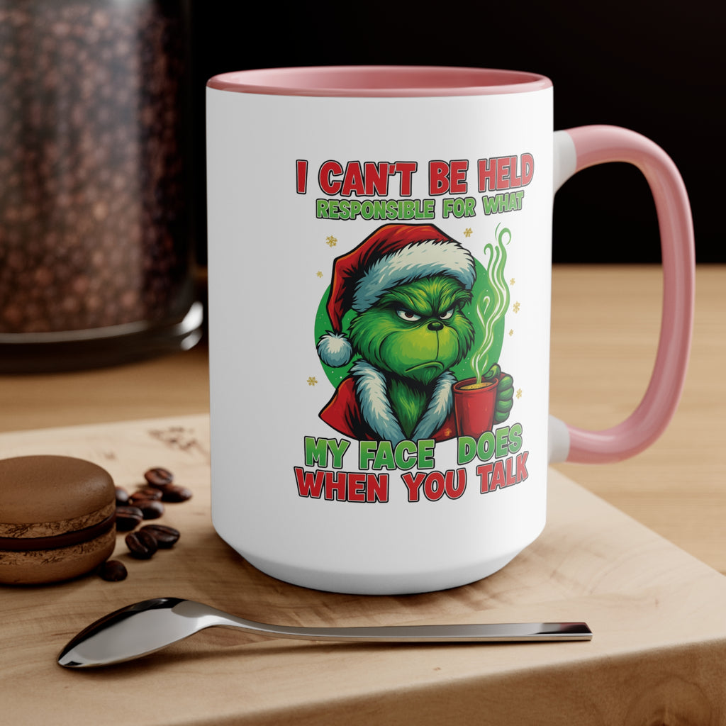 Grumpy Green Man Christmas Accent Mug