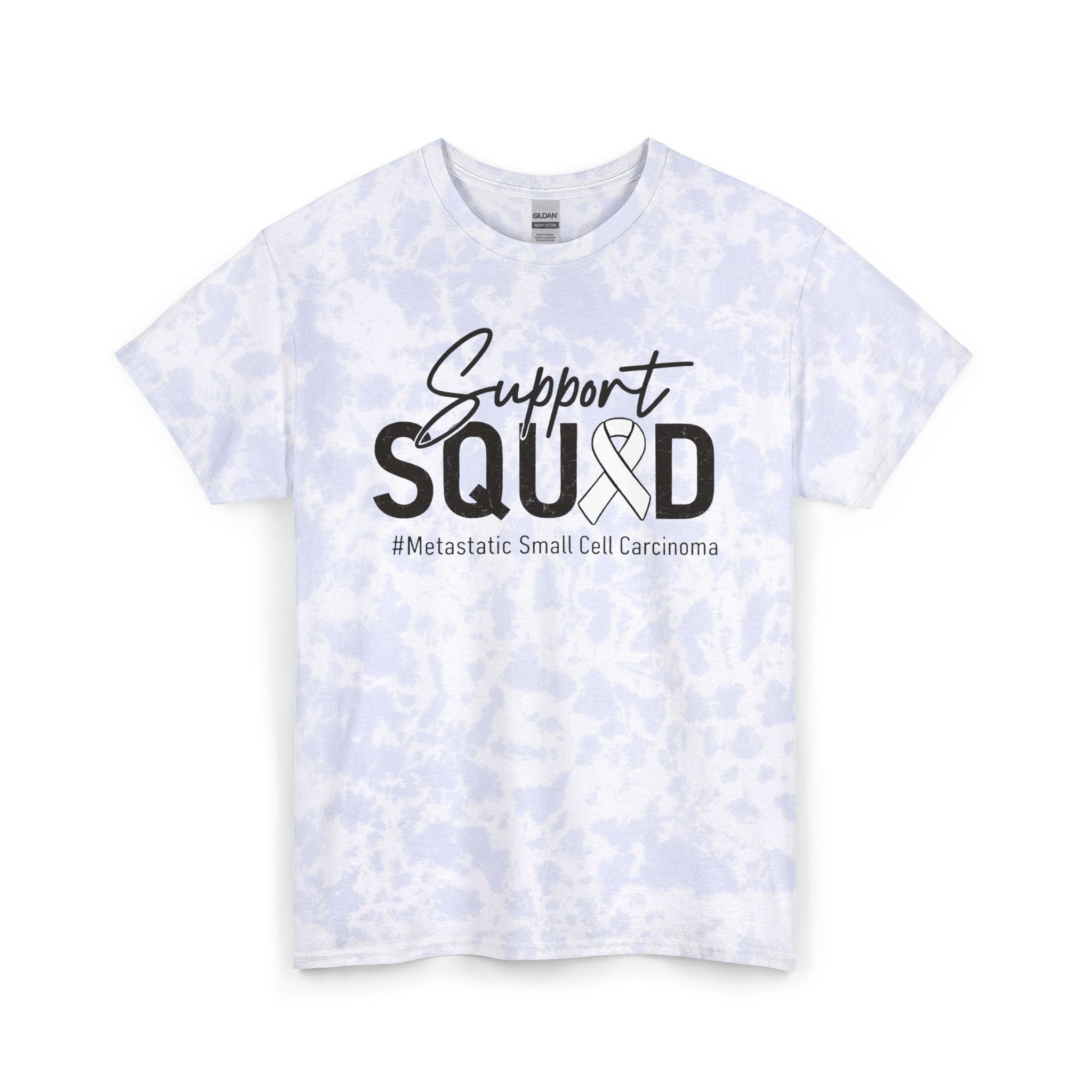 White Ribbon Support Tie-Dye Gildan unisex Tee