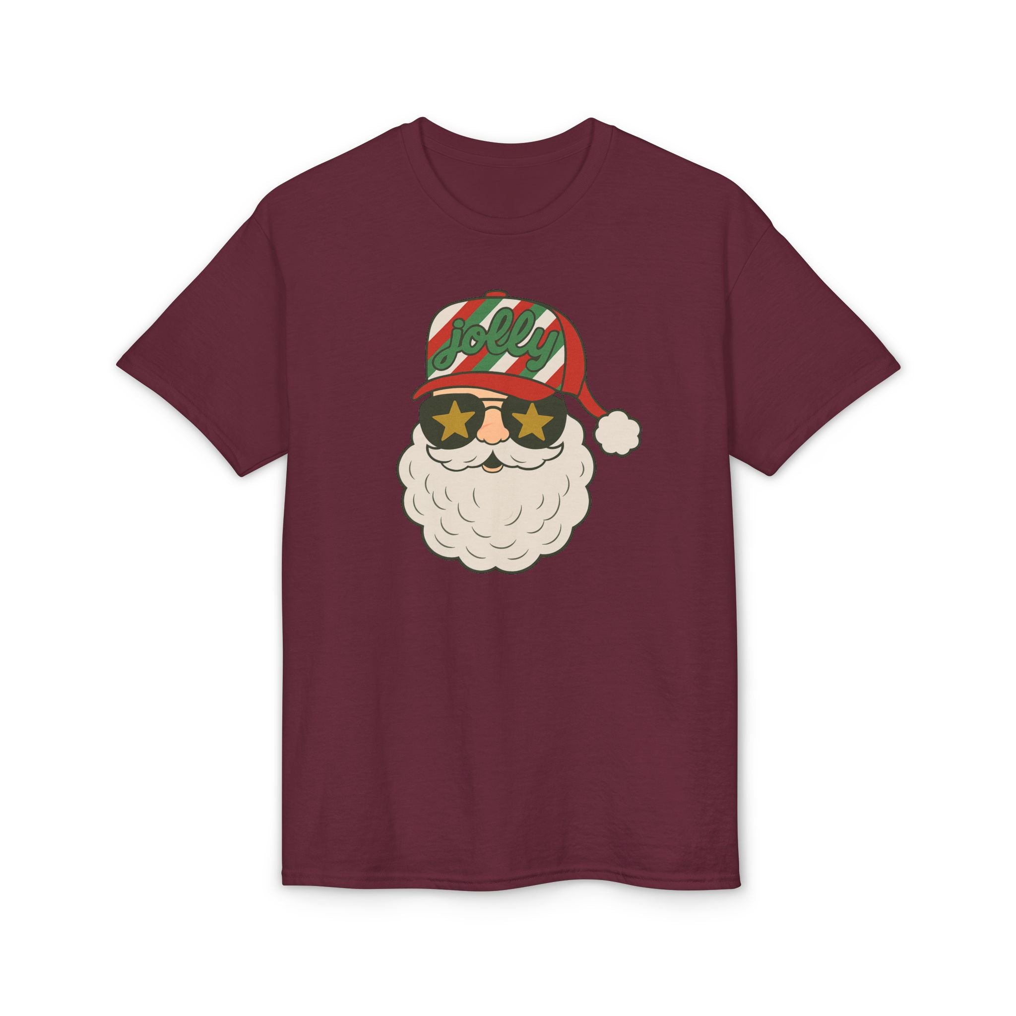 Striped Jolly Santa Gildan unisex T-Shirt
