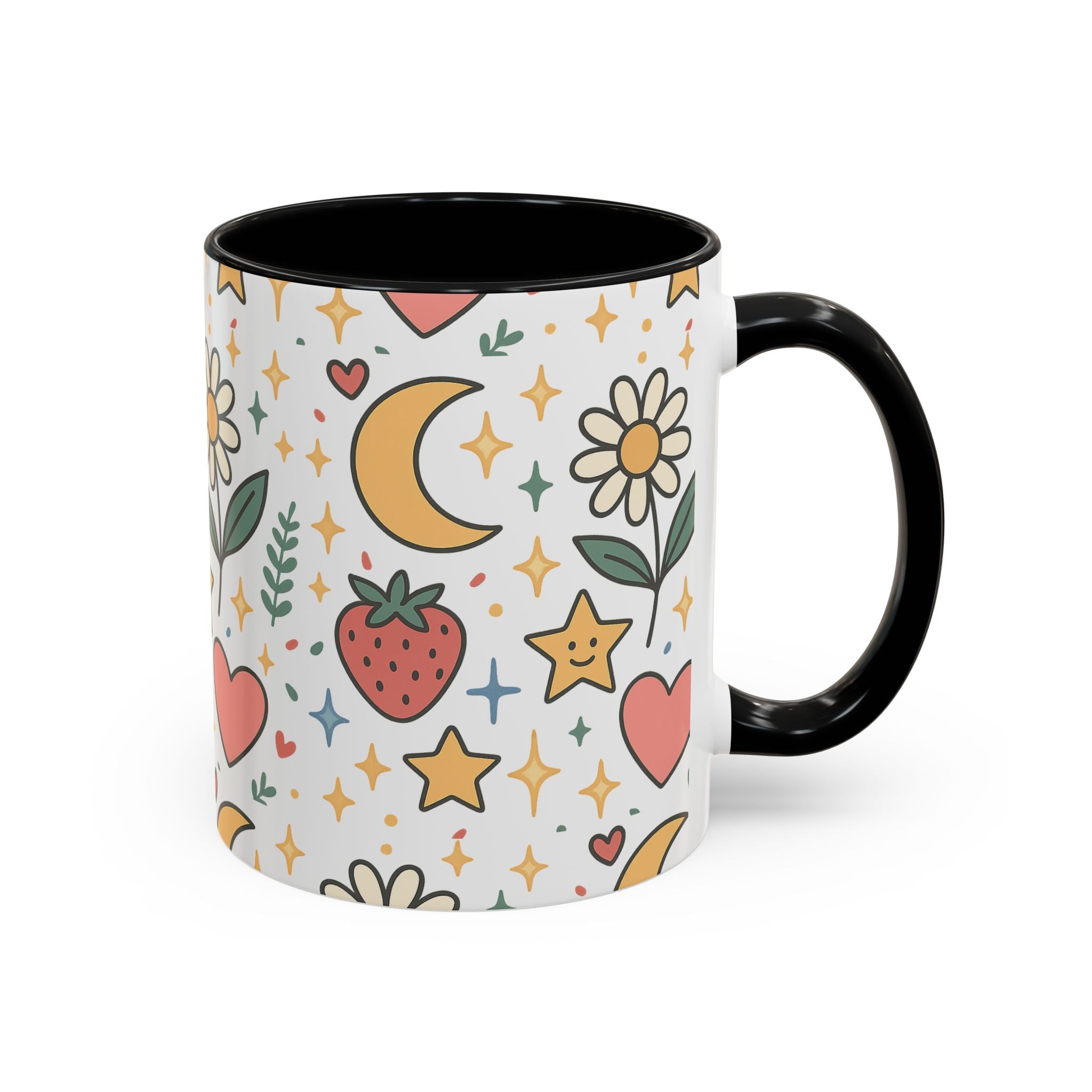 Cute Strawberries/ Flowers Mug