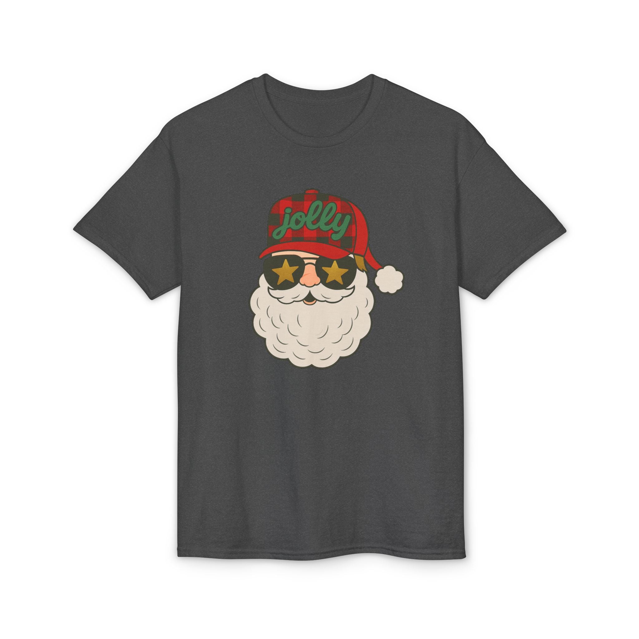 Buffalo Plaid Jolly Santa Gildan unisex T-Shirt