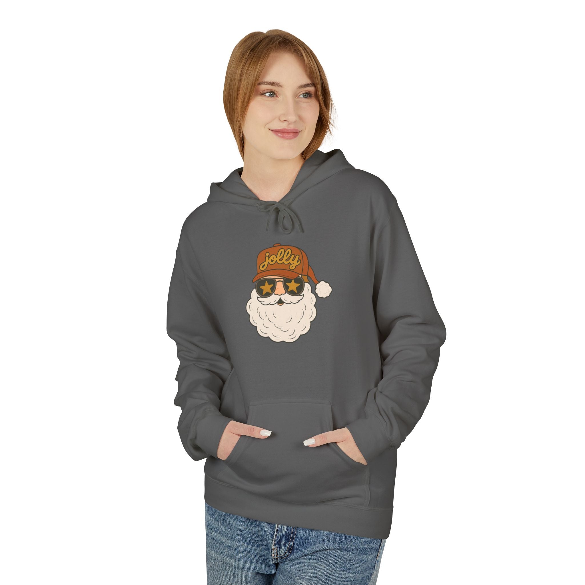 Jolly Santa Fleece Hoodie