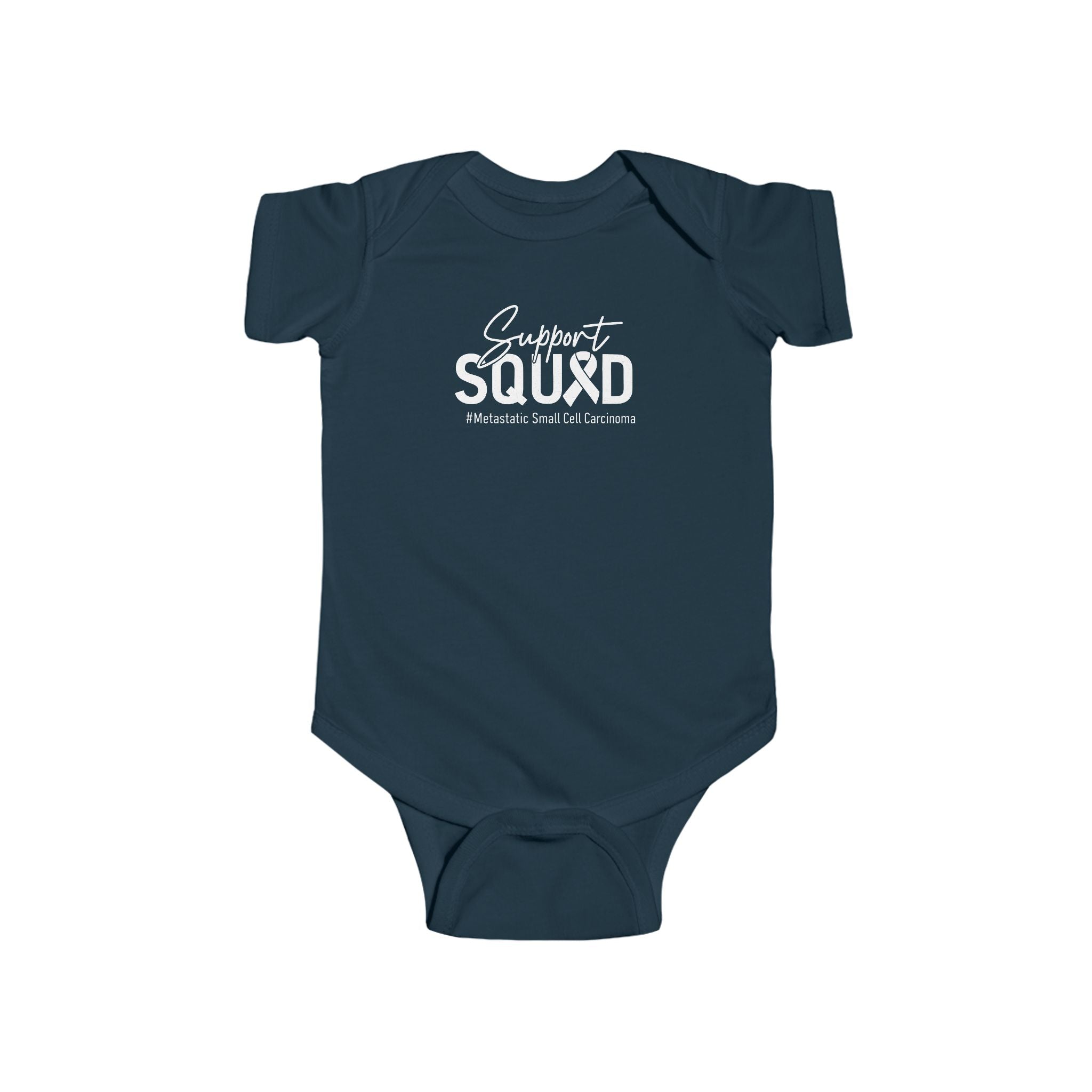 White Ribbon Support Baby Onesie