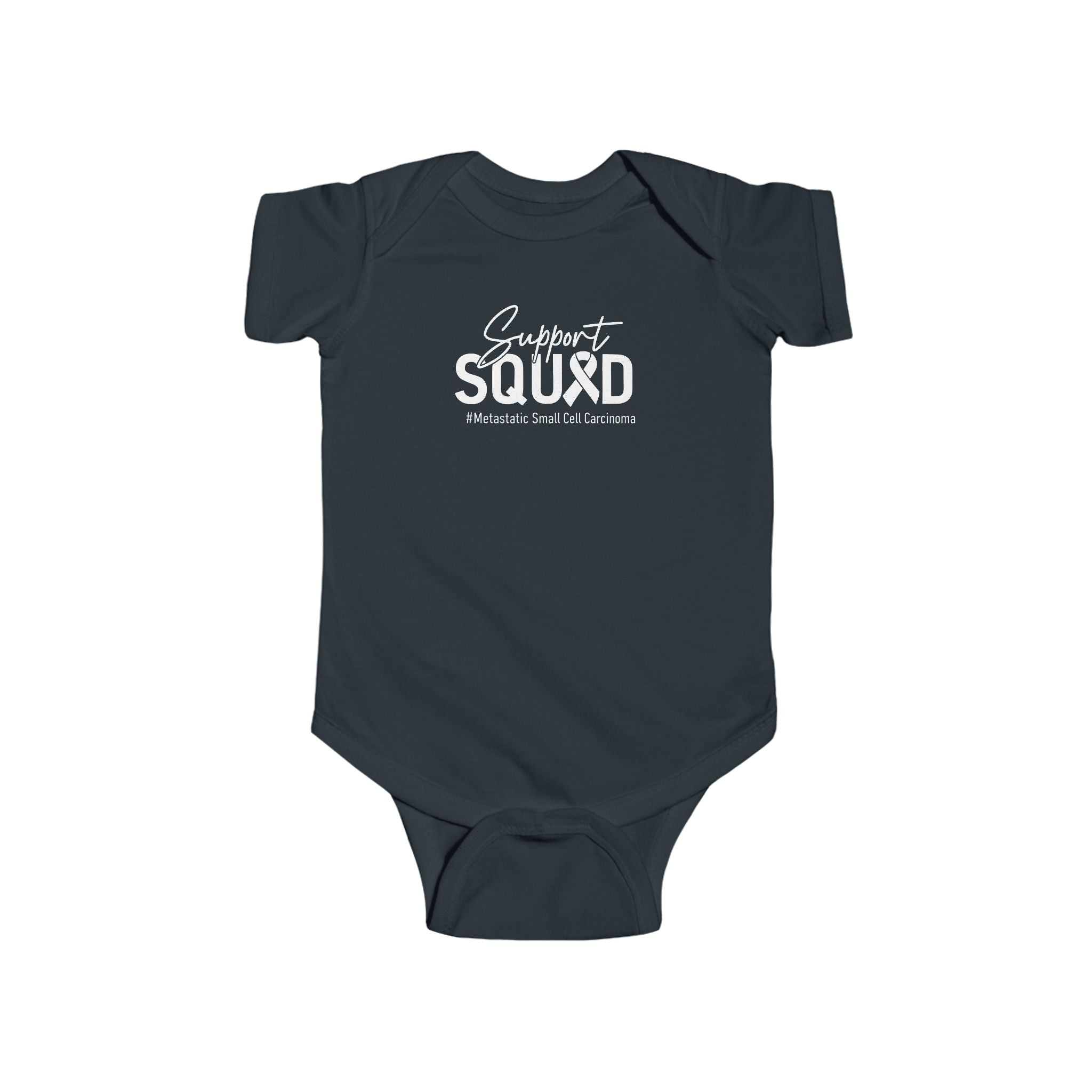 White Ribbon Support Baby Onesie