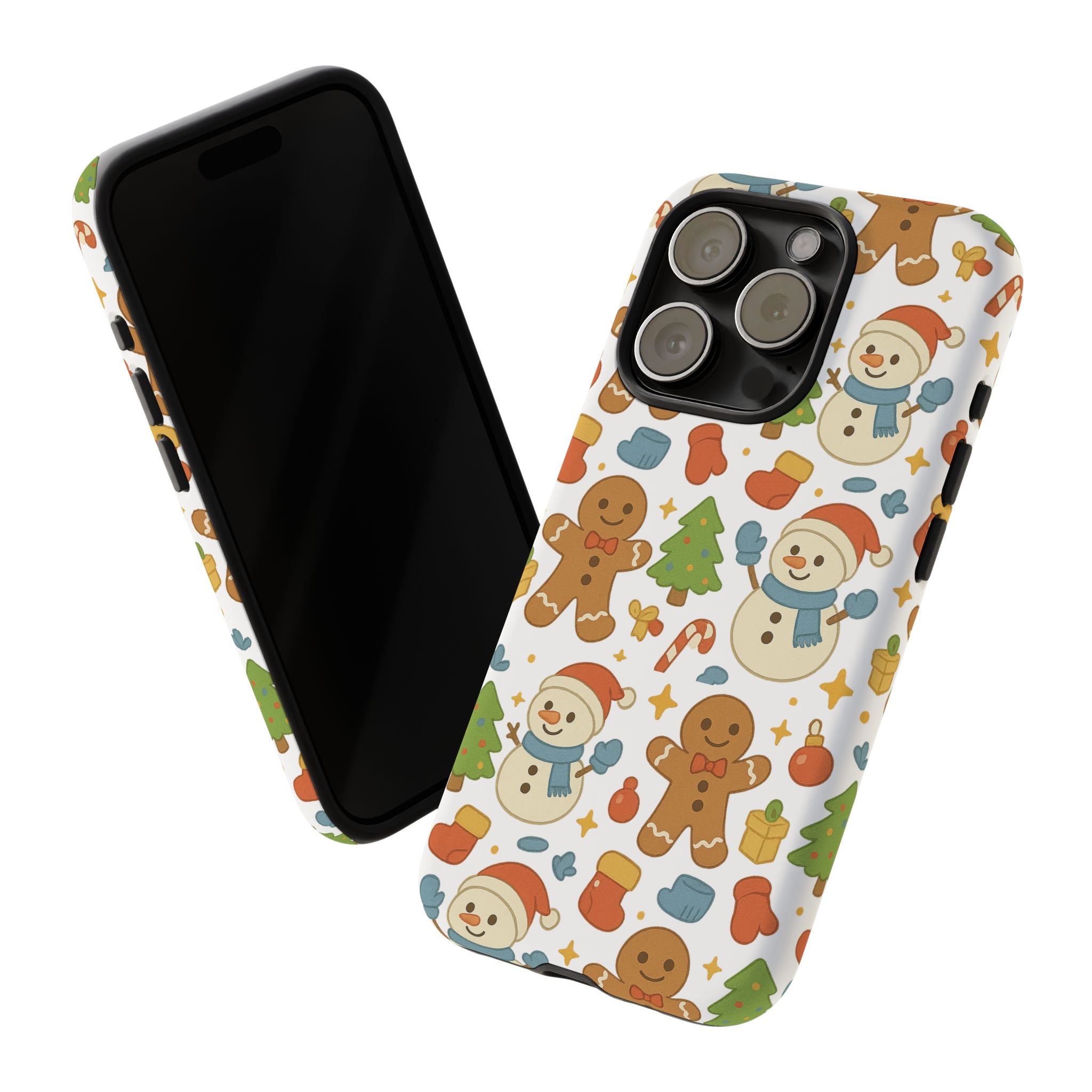 Cute Gingerbread/ Snowmen Christmas Phone Case