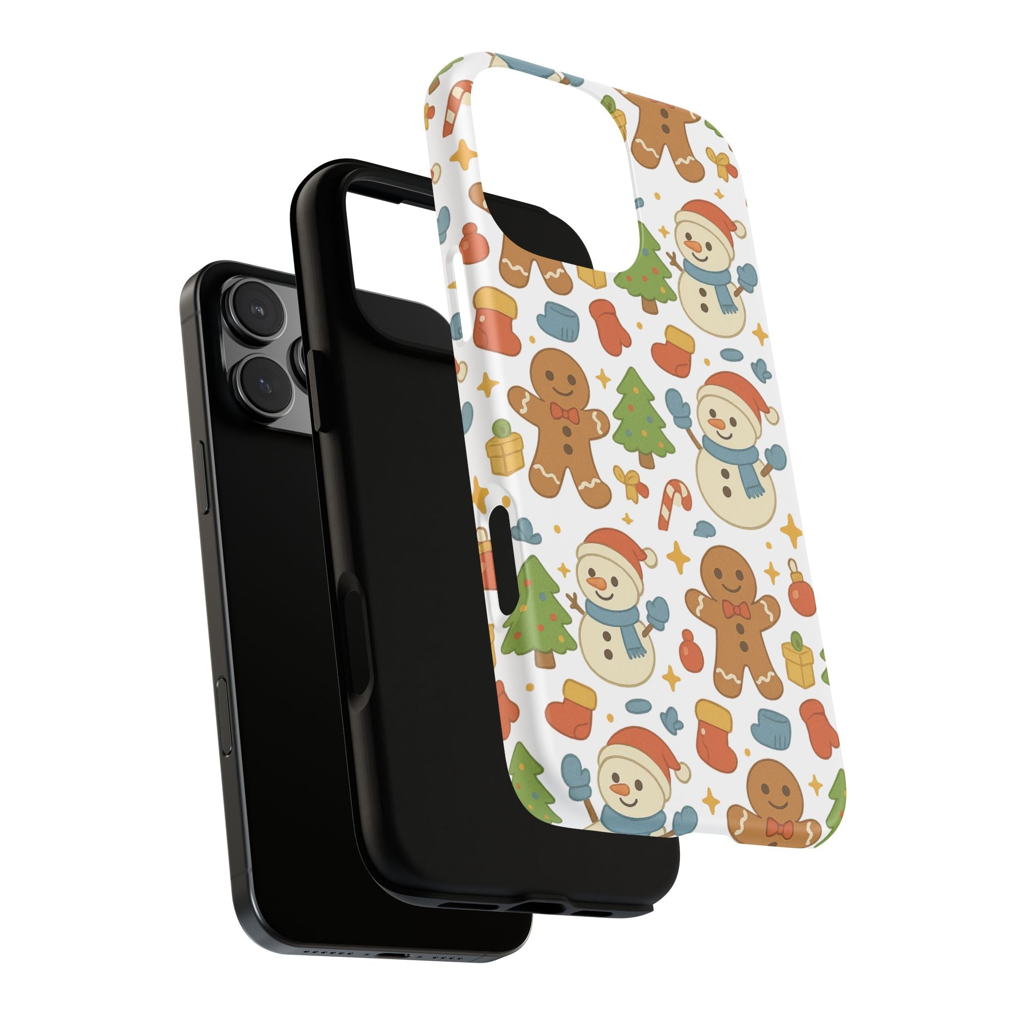 Cute Gingerbread/ Snowmen Christmas Phone Case