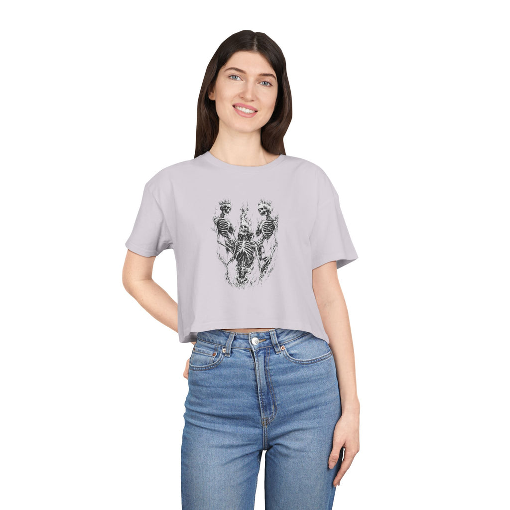 Crop Tee – Skeletons