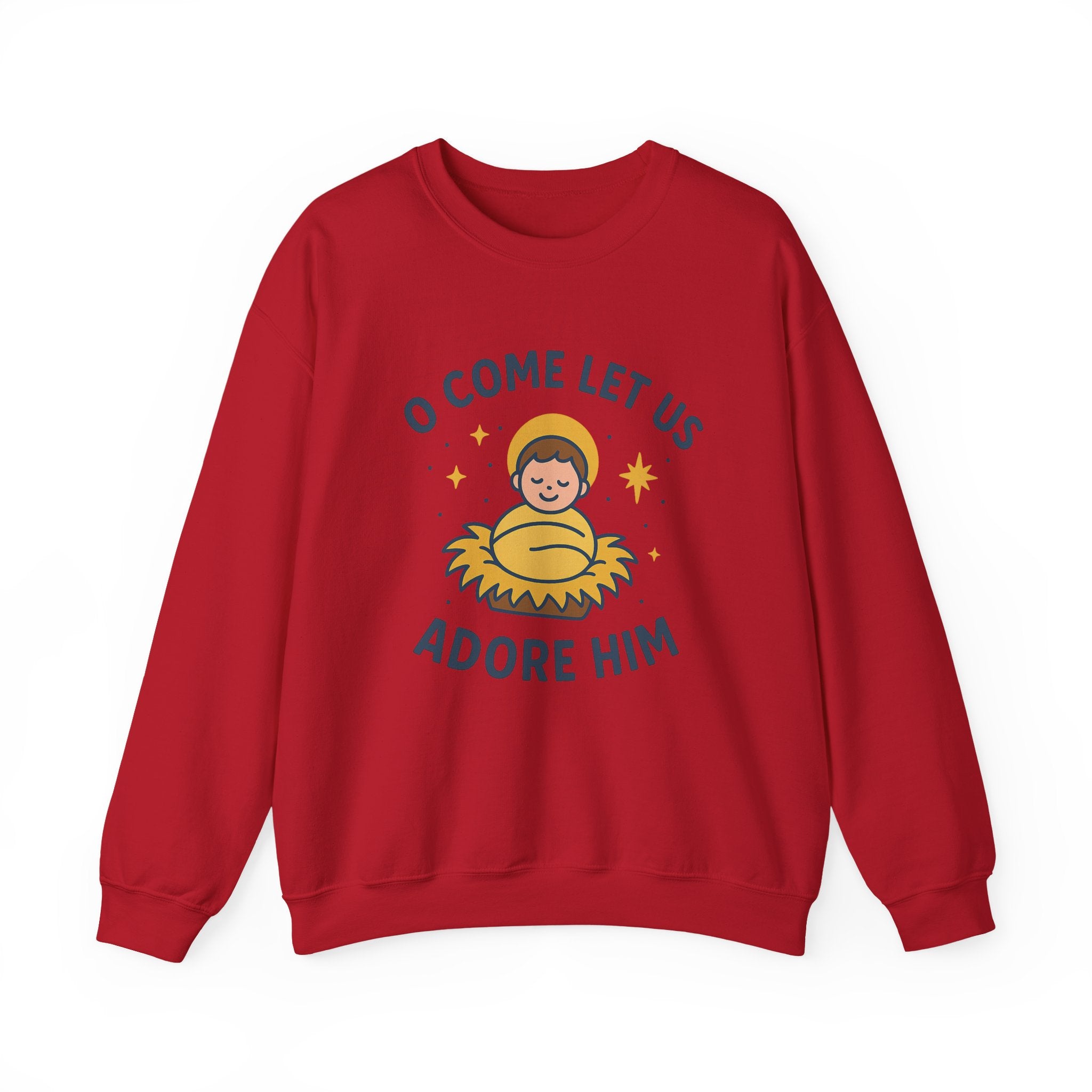 Christmas Unisex Sweatshirt O Come Let Us Adore Him