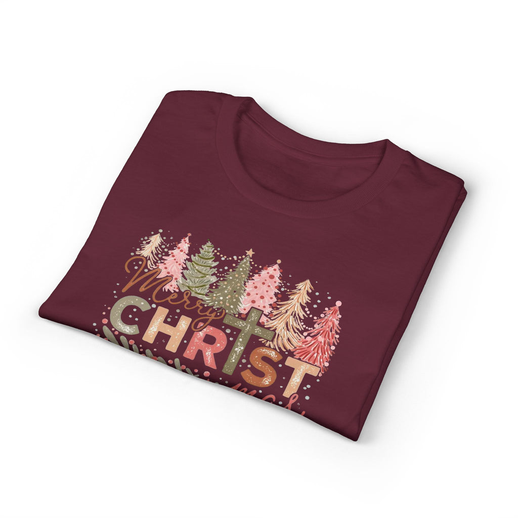 Merry Christmas Cross Gildan unisex T-Shirt