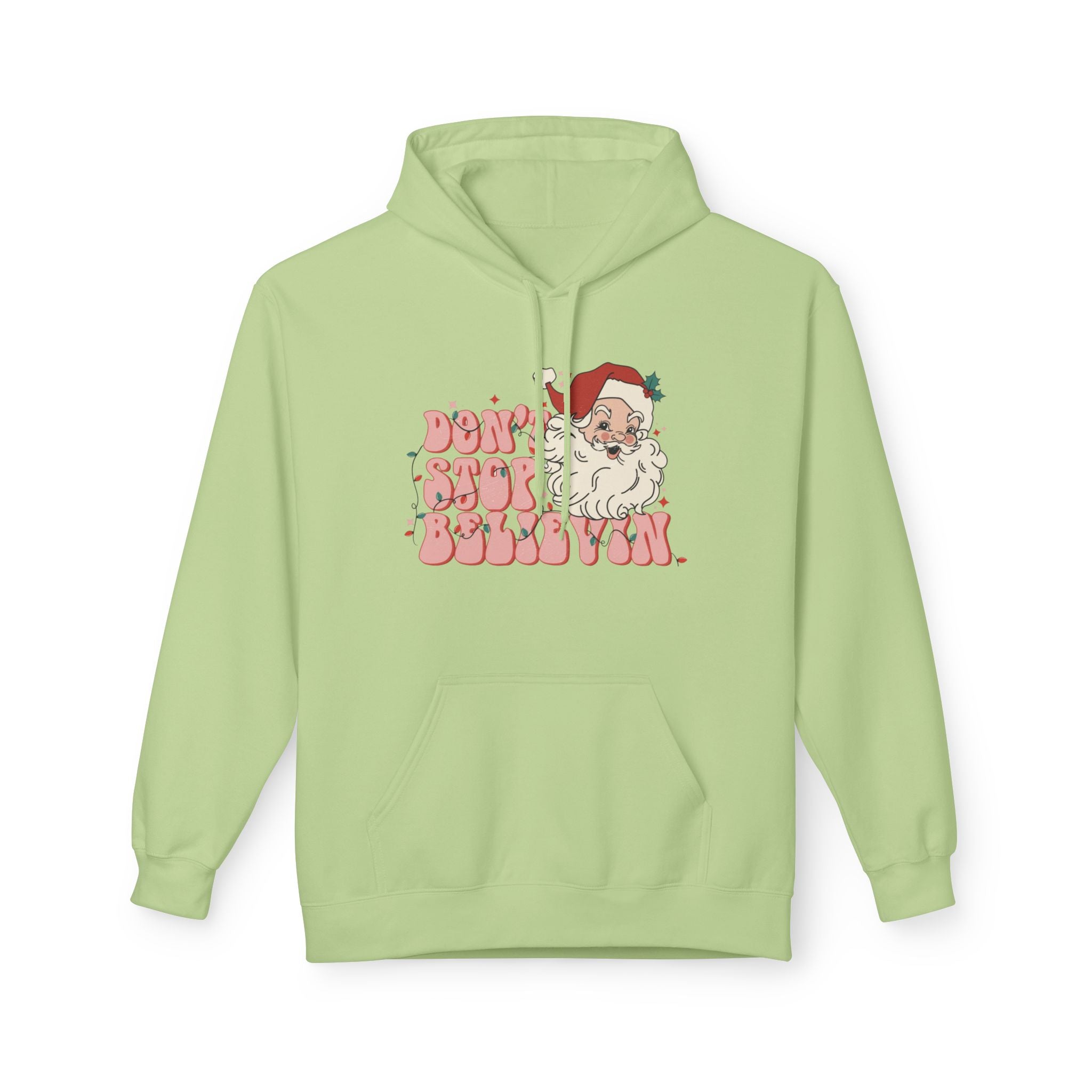 Don’t Stop Believin’ in Santa Fleece Hoodie
