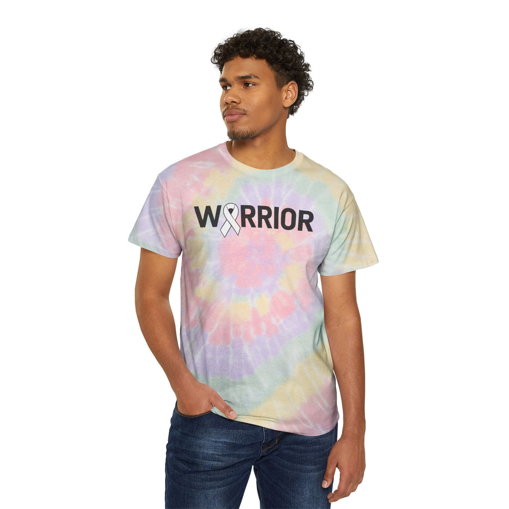 White Ribbon Warrior Tie-Dye Spiral Tee